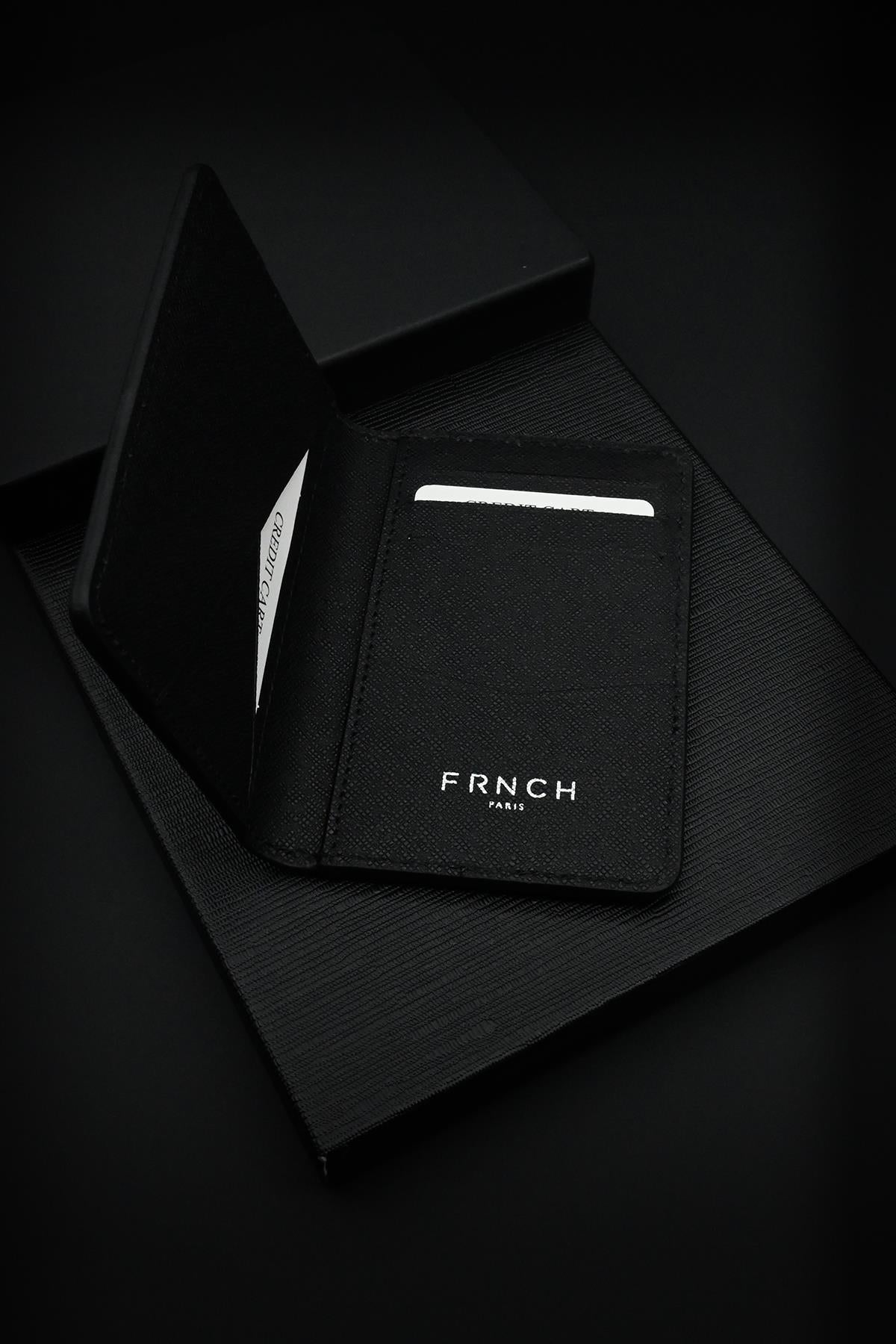 FRNCH %100 Saffiano Derili Siyah Renkli Kartlık FRCE10002-S2