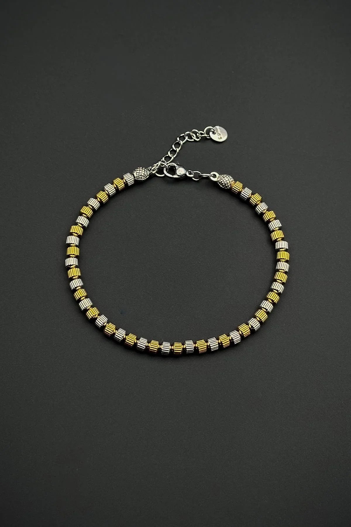 FRNCH 316L Çelik İtalyan Model Altın-Gümüş Renk Erkek Bileklik FRJ12662-3662-AG