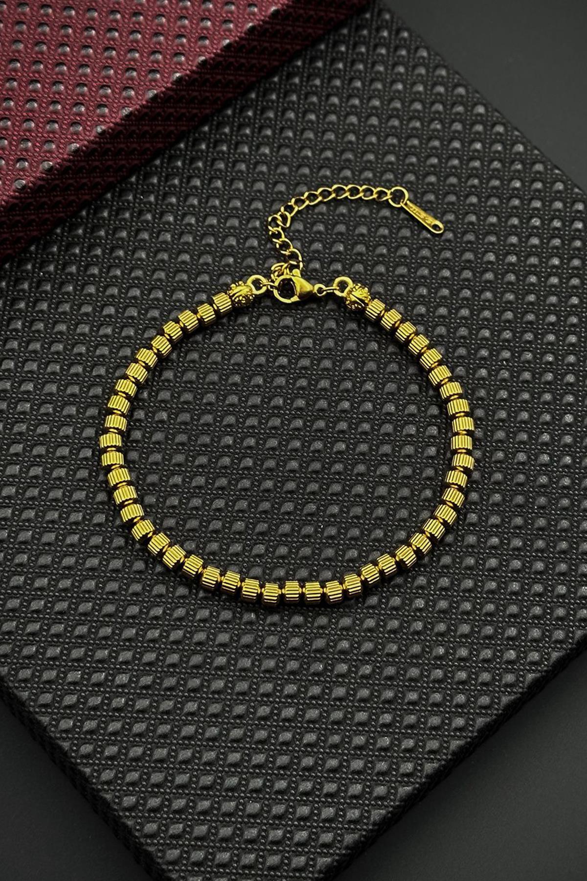 FRNCH 316L Çelik İtalyan Model Altın Renk Erkek Bileklik FRJ12662-3662-G