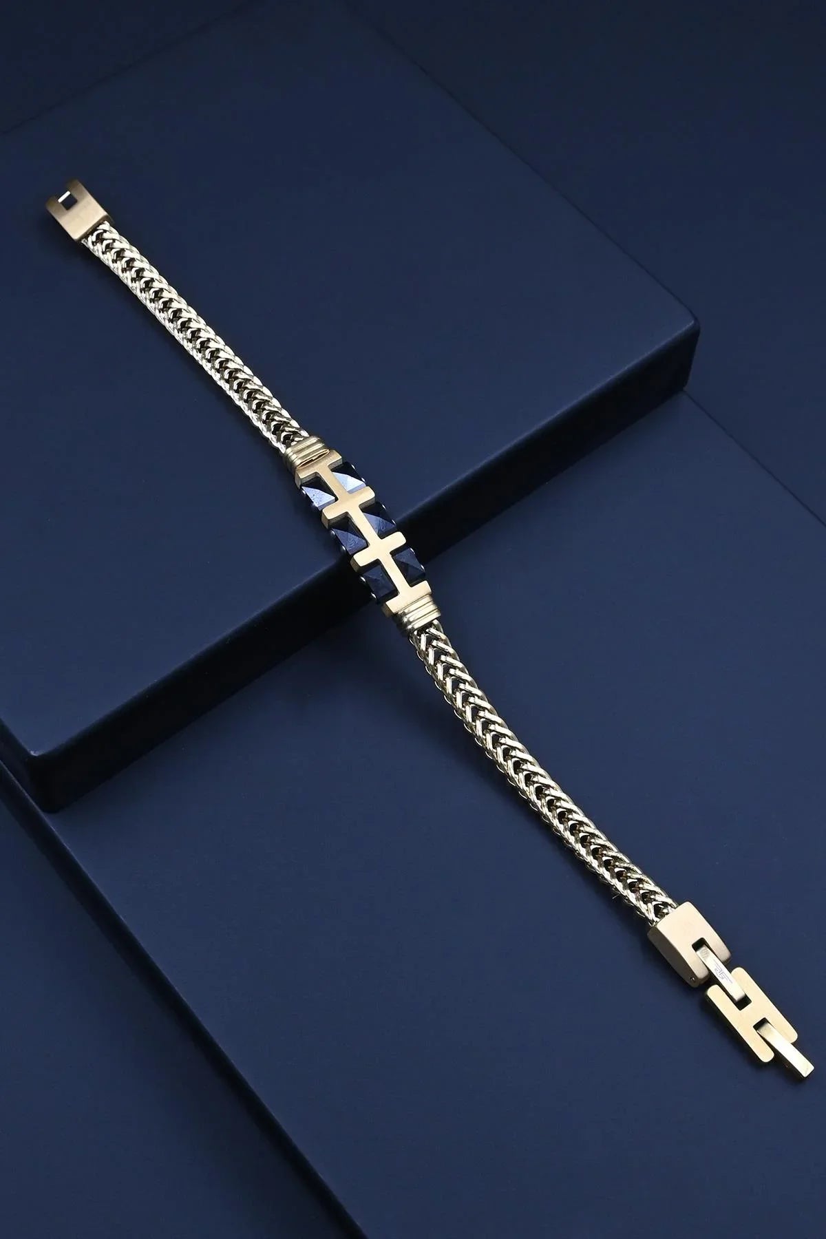 FRNCH 316L Çelik İtalyan Model Altın Renk Erkek Bileklik FRJ12830-3830-G