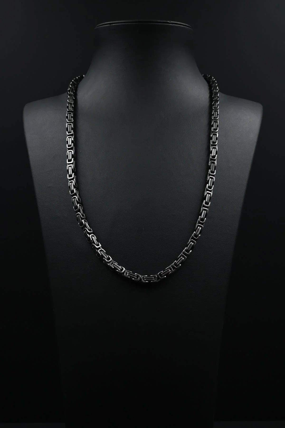 FRNCH 316L Çelik İtalyan Model Antik Gümüş Renk Erkek Kolye FRJ30783-883-B