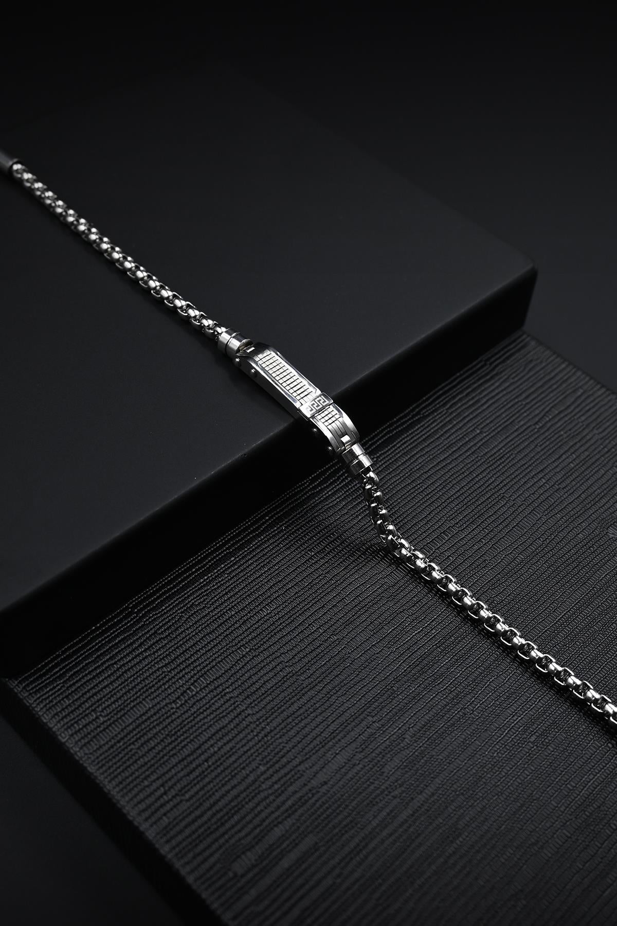 FRNCH 316L Çelik İtalyan Model Gümüş Renk Erkek Bileklik FRJ12133-3133-A