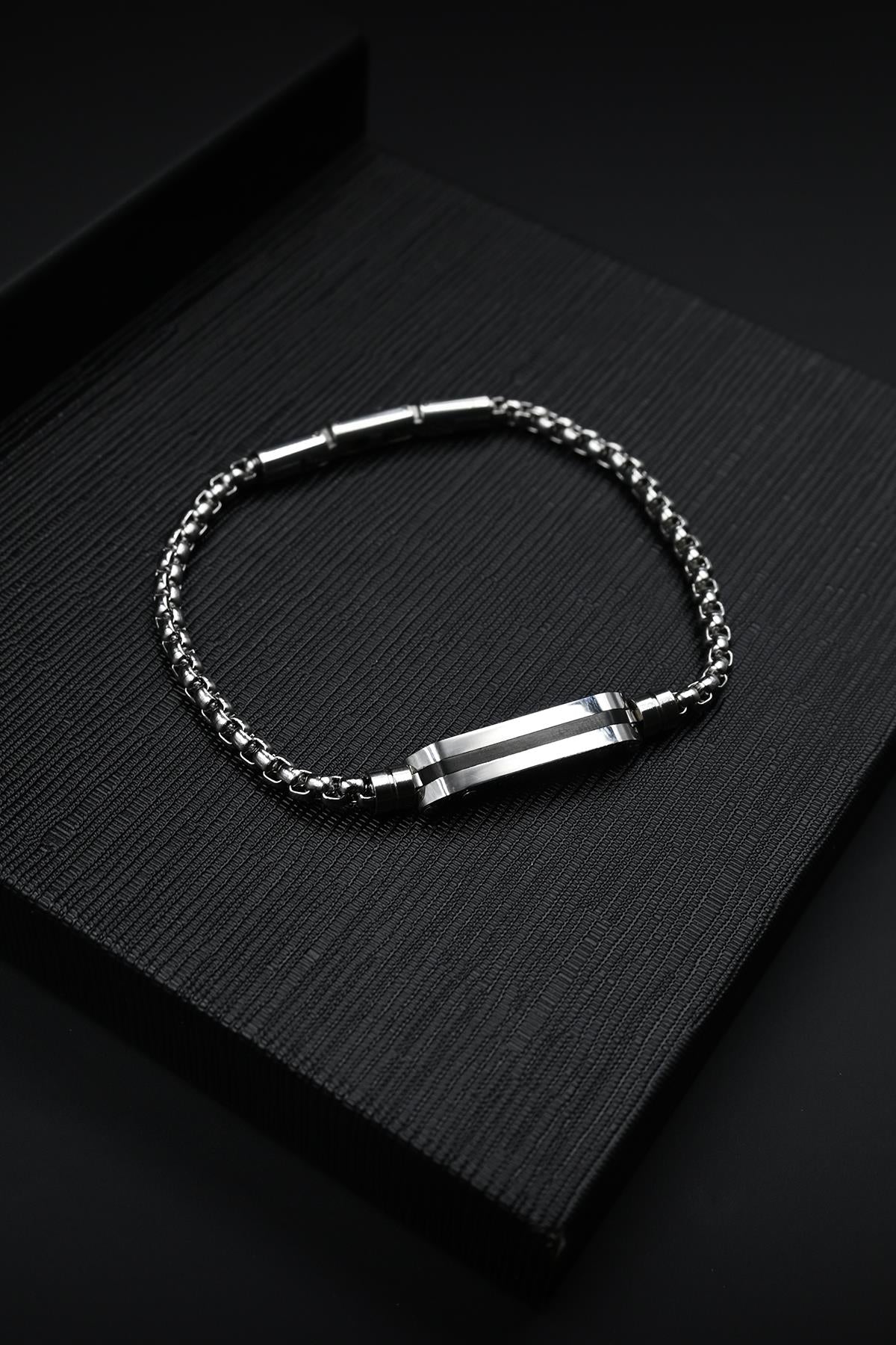 FRNCH 316L Çelik İtalyan Model Gümüş Renk Erkek Bileklik FRJ12136-3136-AB2