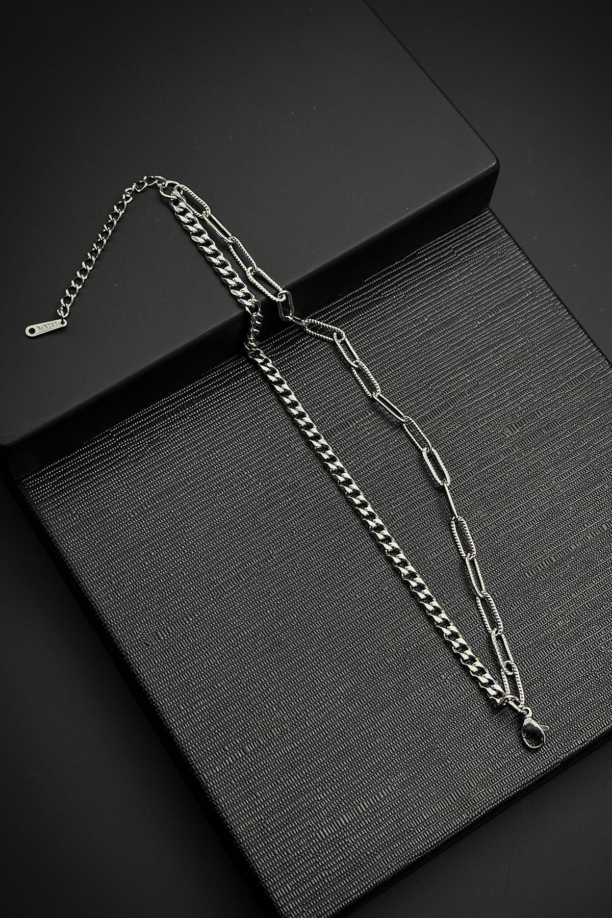 FRNCH 316L Çelik İtalyan Model Gümüş Renk Erkek Bileklik FRJ12444-3444-A