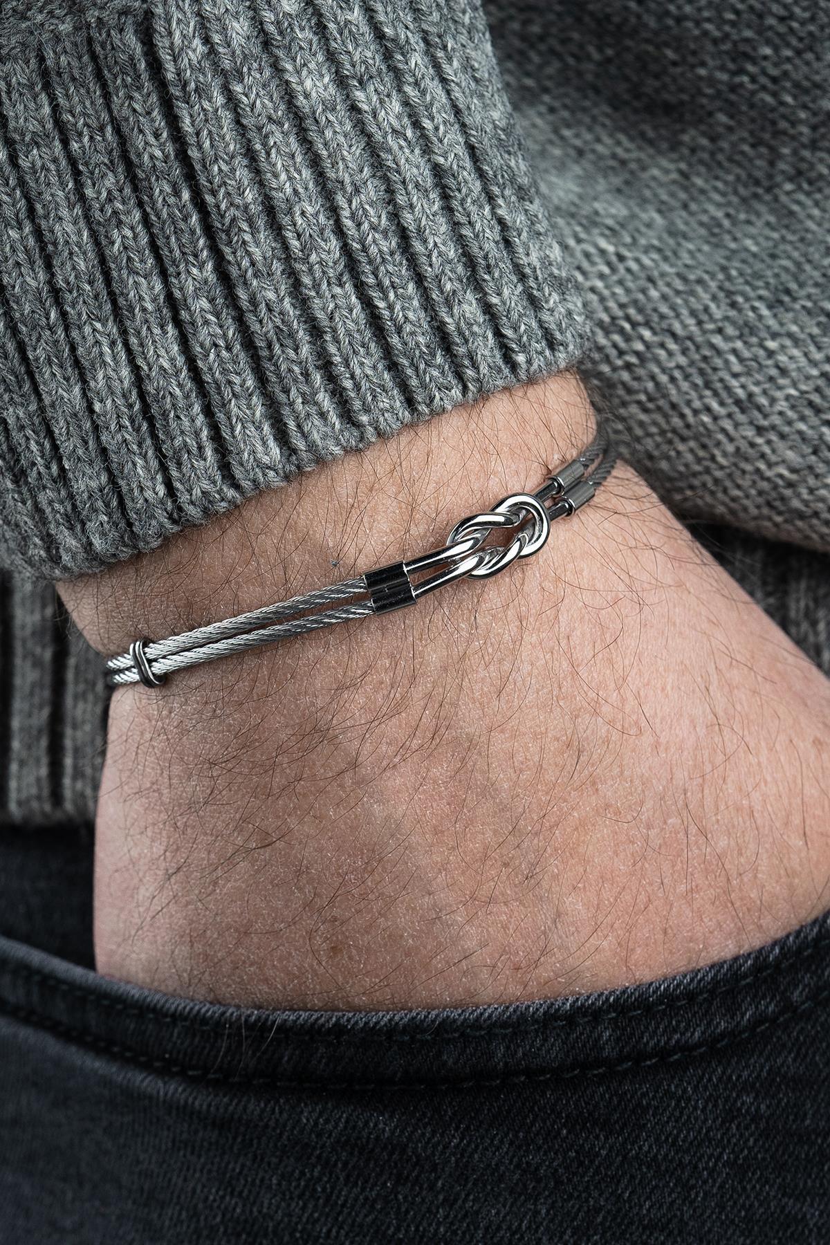 FRNCH 316L Çelik İtalyan Model Gümüş Renk Erkek Bileklik FRJ12794-3794-A