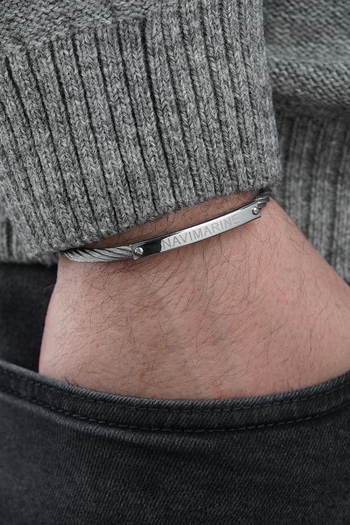 FRNCH 316L Çelik İtalyan Model Gümüş Renk Erkek Bileklik FRJ12832-3832-A