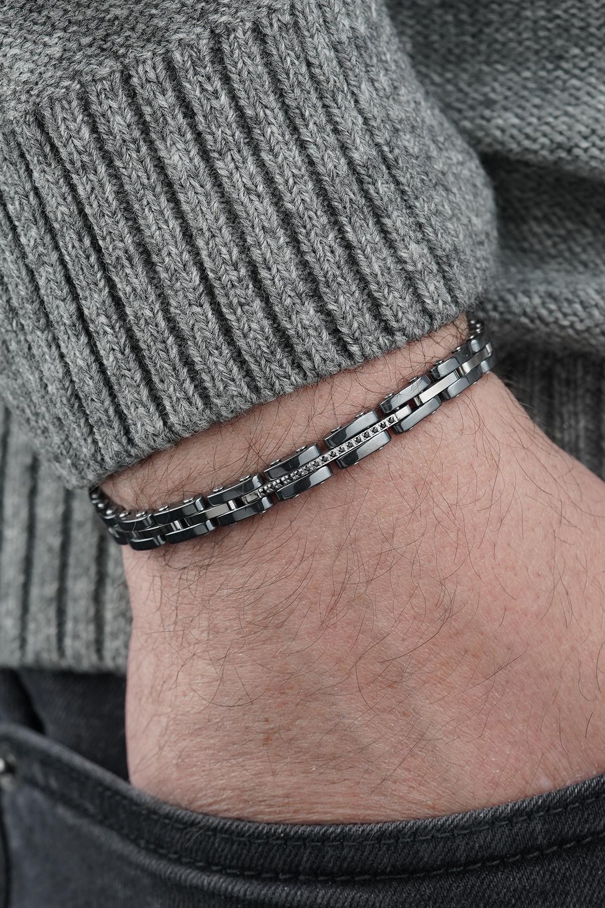 FRNCH 316L Çelik İtalyan Model Gümüş Renk Erkek Bileklik FRJ12836-3836-A