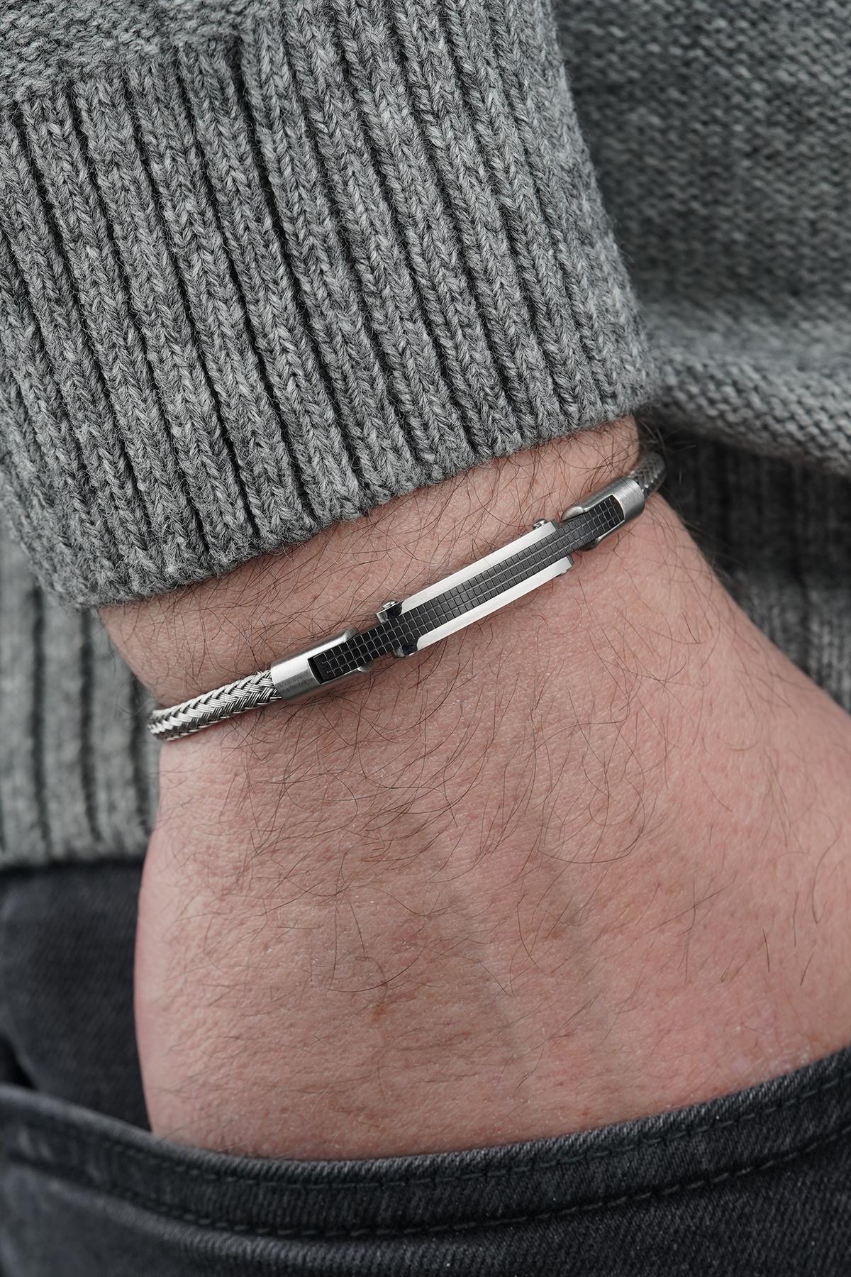 FRNCH 316L Çelik İtalyan Model Gümüş Renk Erkek Bileklik FRJ12862-3862-A