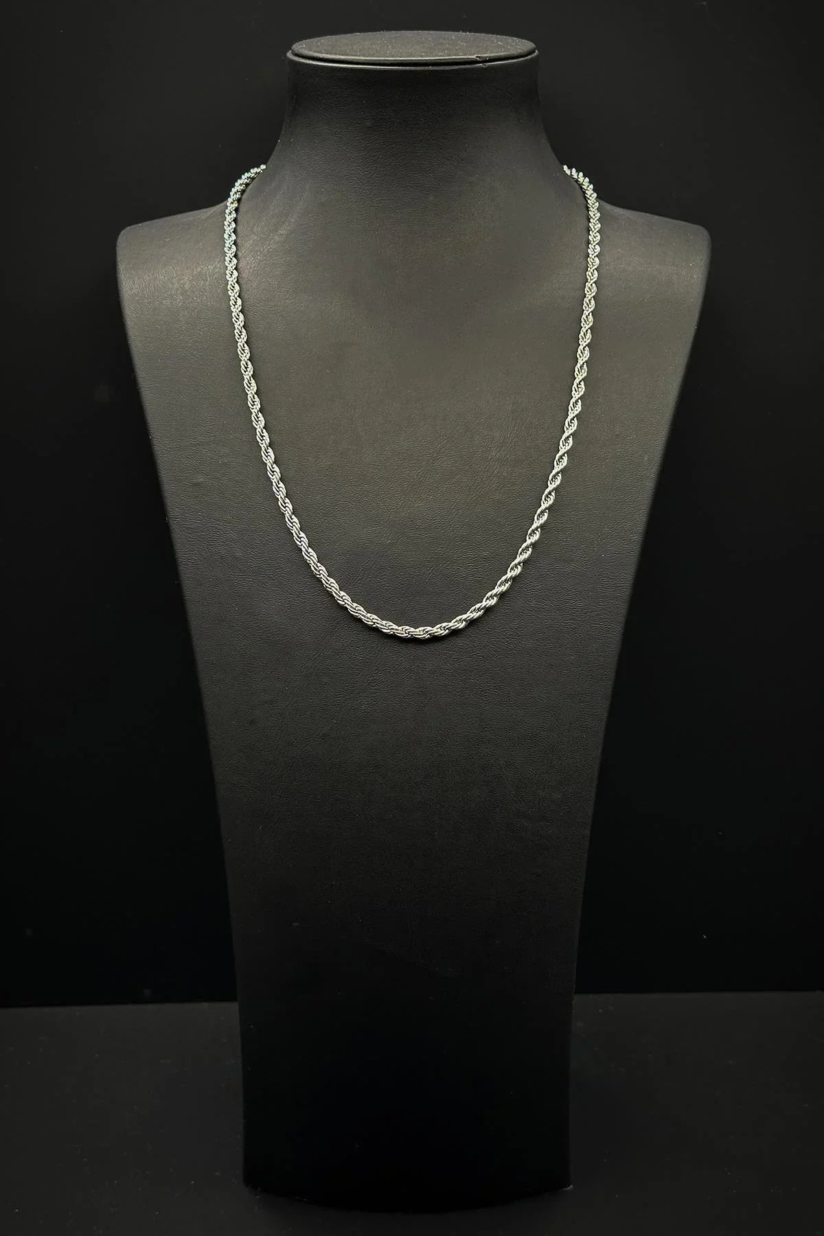 FRNCH 316L Çelik İtalyan Model Gümüş Renk Erkek Kolye FRJ30748-848-A