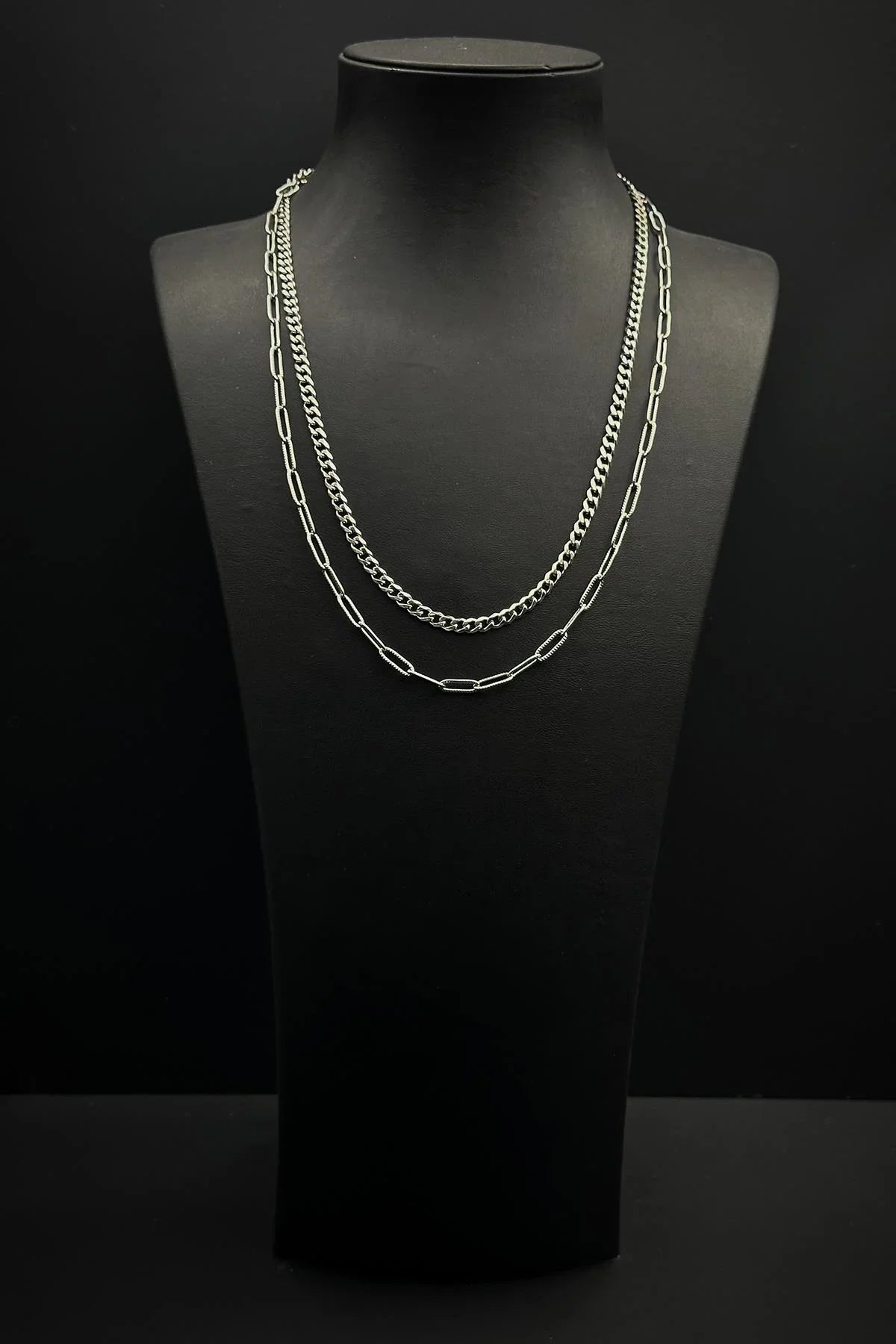 FRNCH 316L Çelik İtalyan Model Gümüş Renk Erkek Kolye FRJ30833-933-A