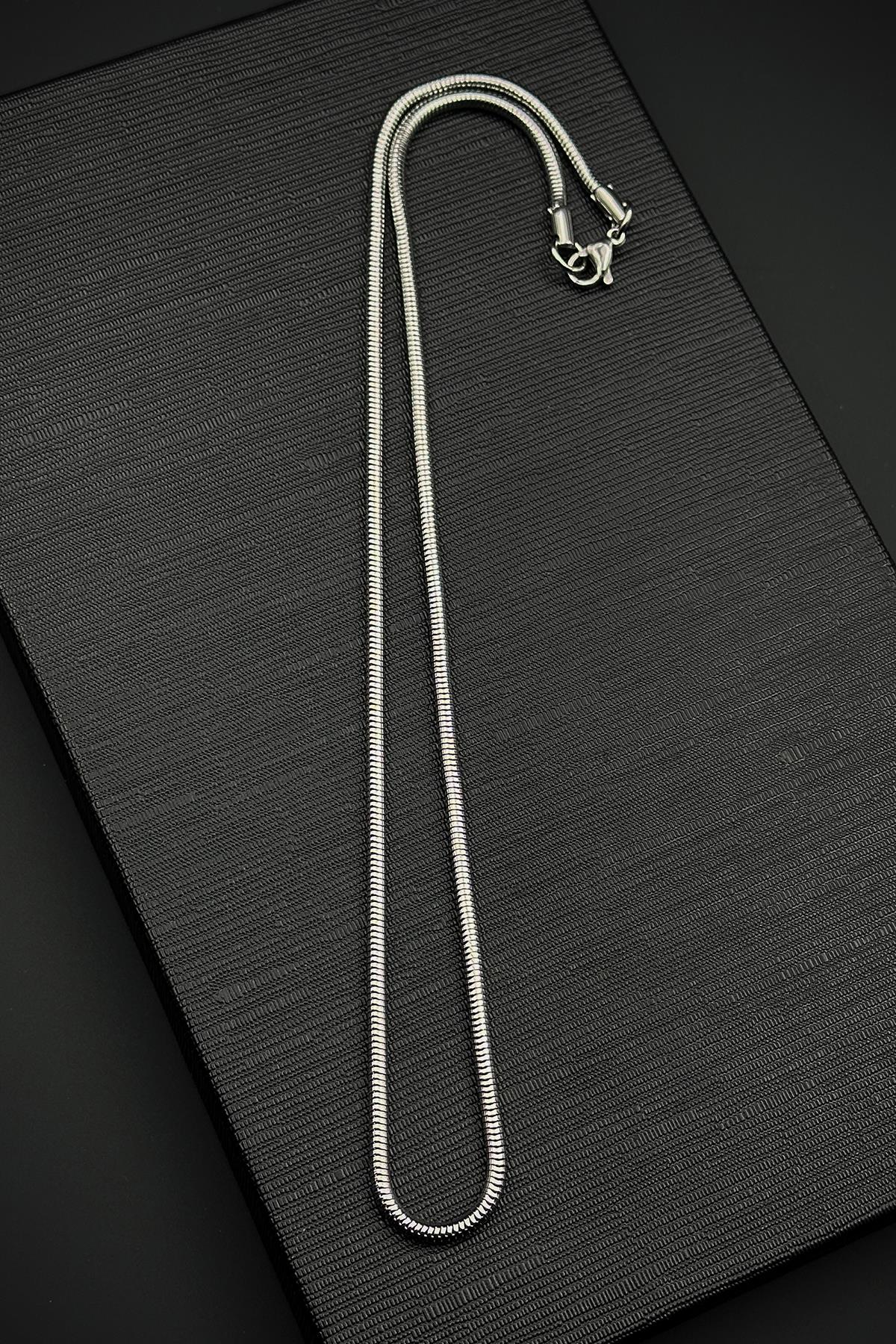 FRNCH 316L Çelik İtalyan Model Gümüş Renk Erkek Kolye FRJ30864-964-A