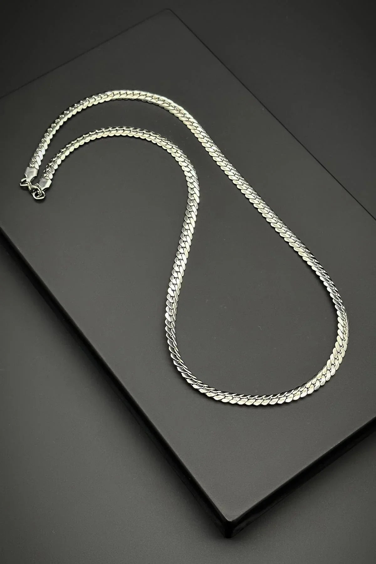 FRNCH 316L Çelik İtalyan Model Gümüş Renkli Erkek Kolye FRJ30631-731-A