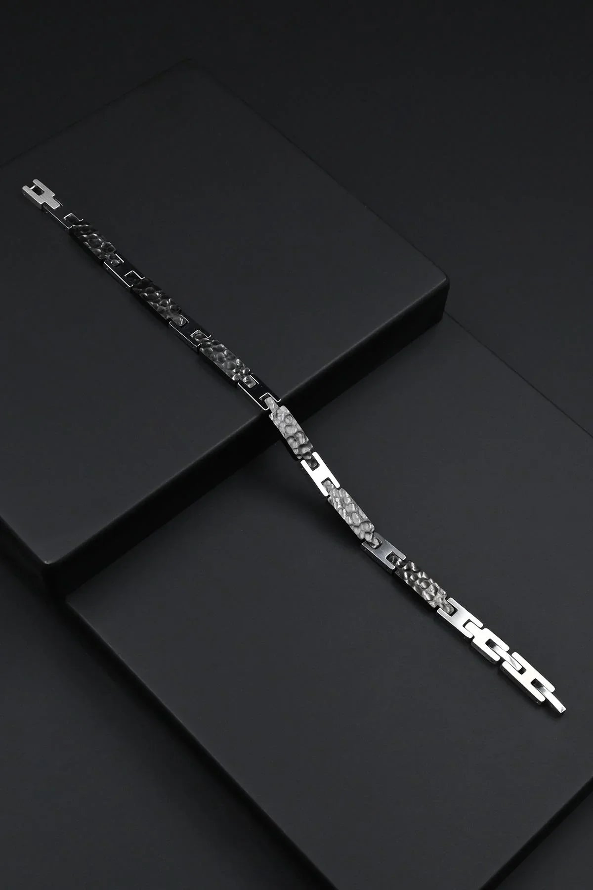 FRNCH 316L Çelik İtalyan Model Siyah Renk Erkek Bileklik FRJ12844-3844-B2A