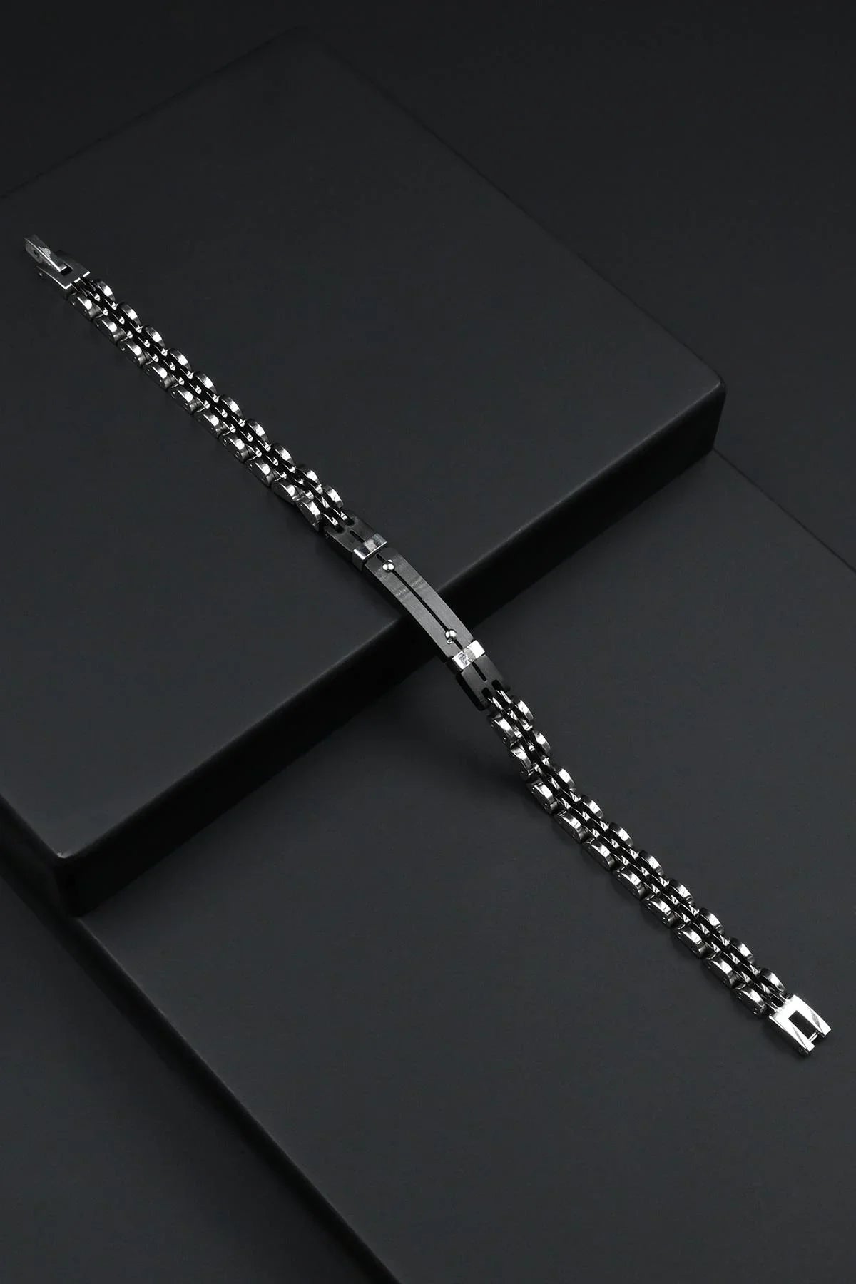 FRNCH 316L Çelik İtalyan Model Siyah Renk Erkek Bileklik FRJ12845-3845-B2A