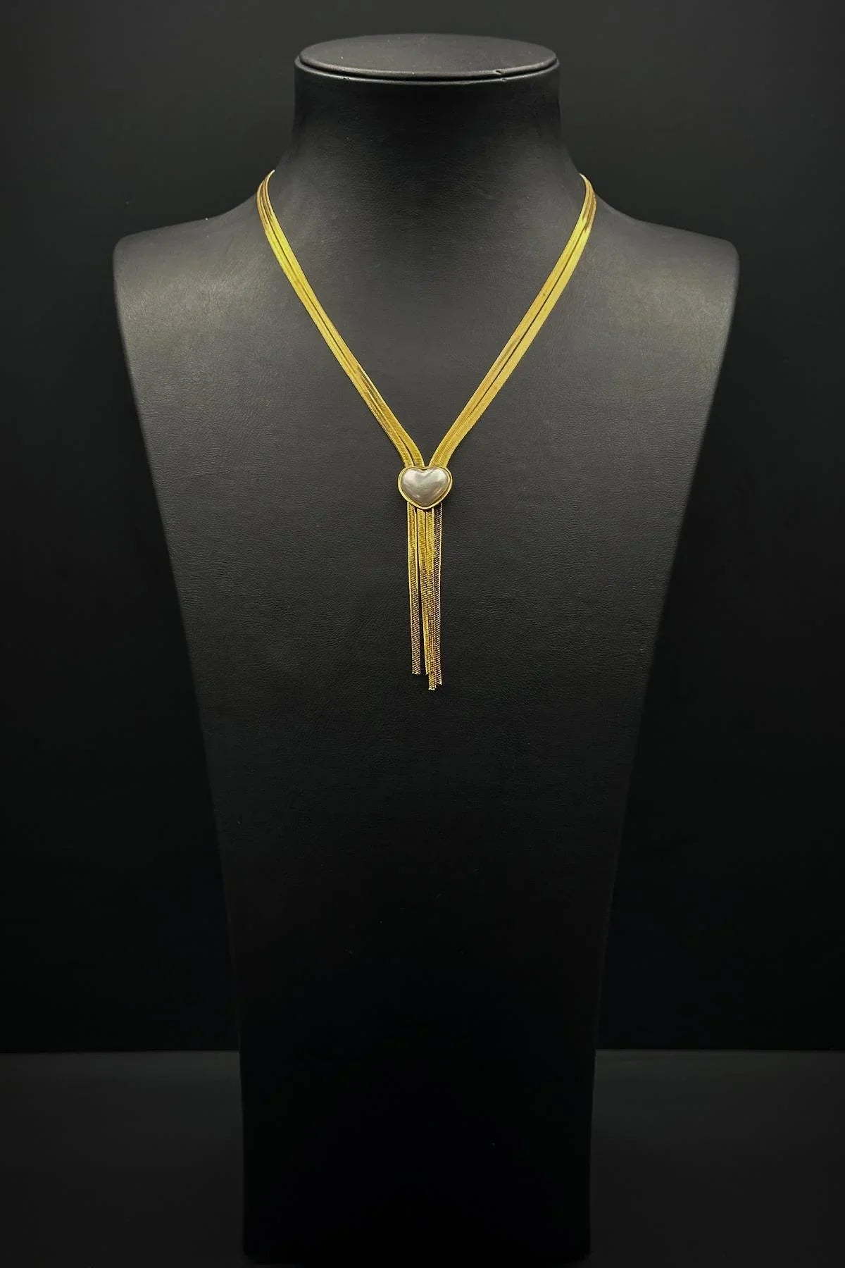 FRNCH 316L Çelik Özel Tasarım Altın Renk Kadın Kolye FRJ30885-985-G