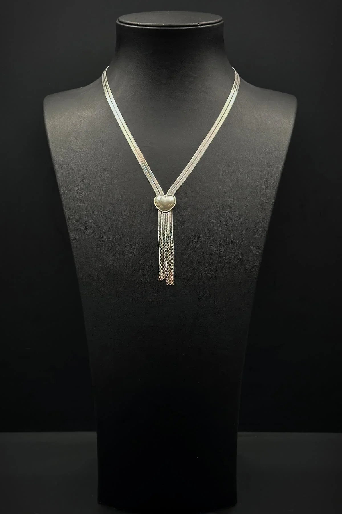 FRNCH 316L Çelik Özel Tasarım Gümüş Renk Kadın Kolye FRJ30885-985-A