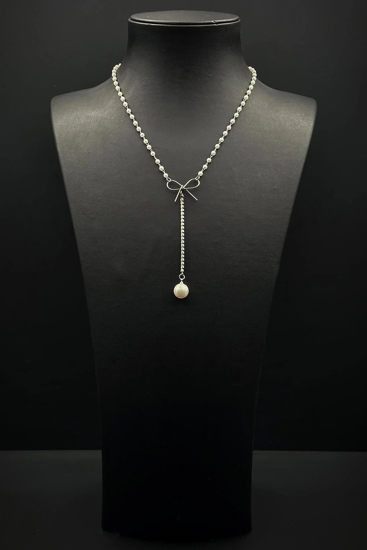 FRNCH 316L Çelik Özel Tasarım Gümüş Renk Kadın Kolye FRJ30887-987-A