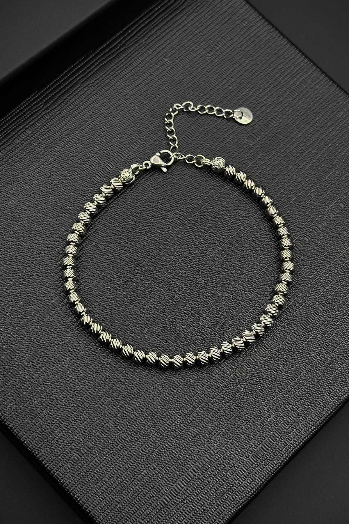 FRNCH 316L Çelik Parçalı Gümüş Renk Erkek Bileklik FRJ12404-3404-A