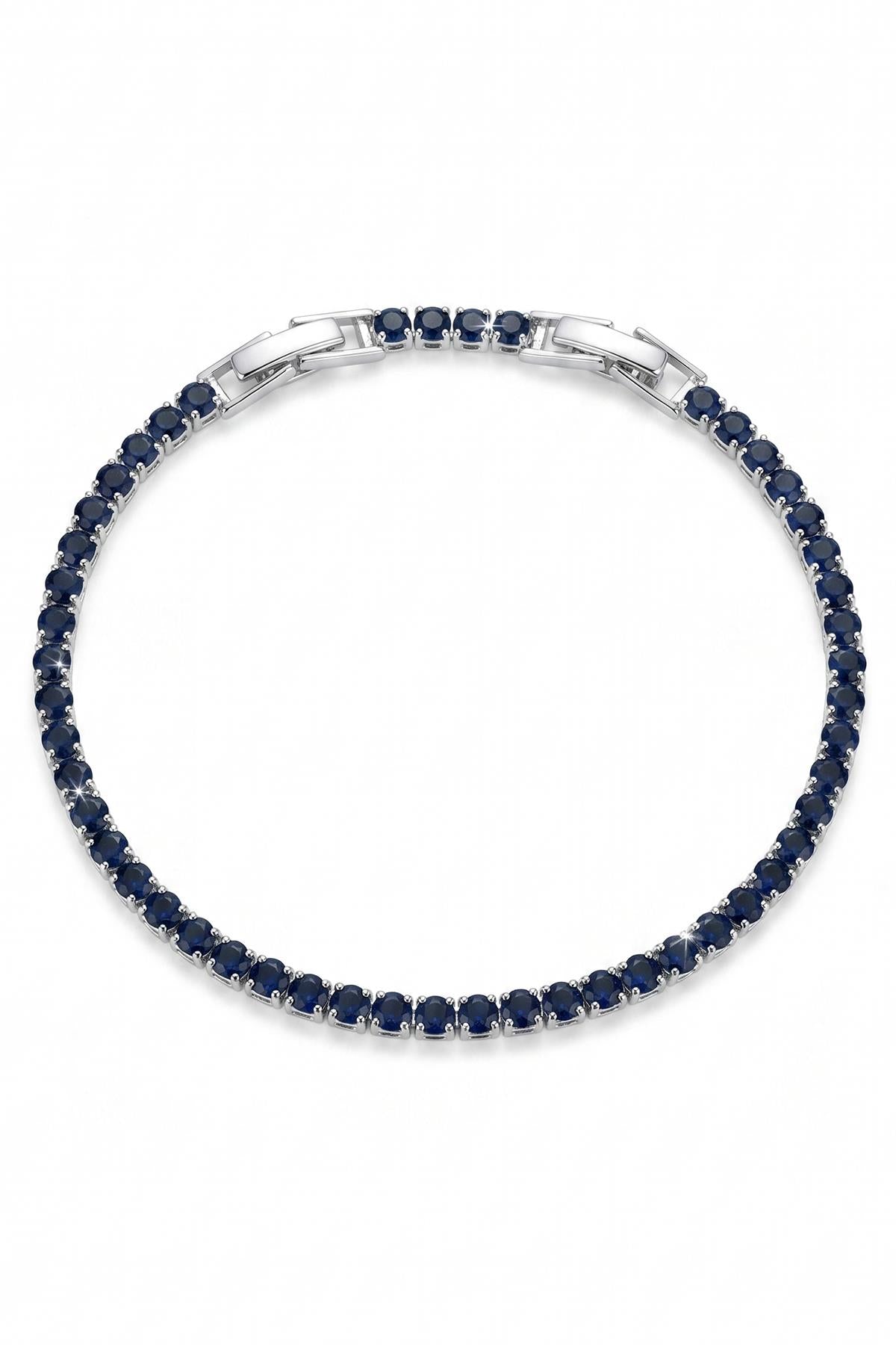 FRNCH 3MM Zirkon Taşlı Lacivert Renk Tennis Erkek Bileklik FRJ12204-3204-L