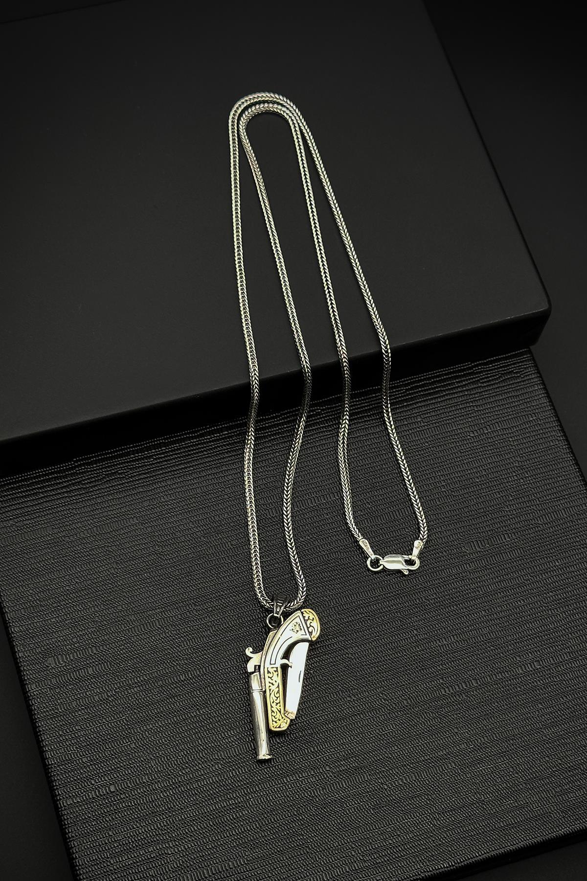 FRNCH 925 Ayar Gümüş Çakı Model Gümüş Renk Erkek Kolye FRJ30797-897-A