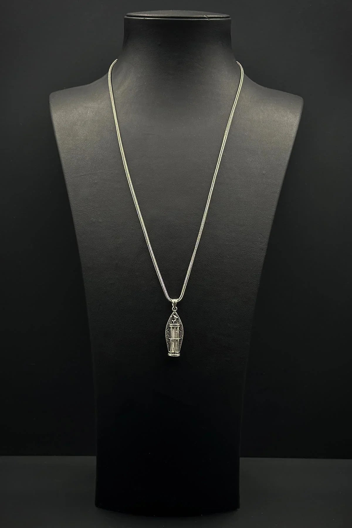 FRNCH 925 Ayar Gümüş Cevşen Gümüş Renk Erkek Kolye FRJ30904-1004-A