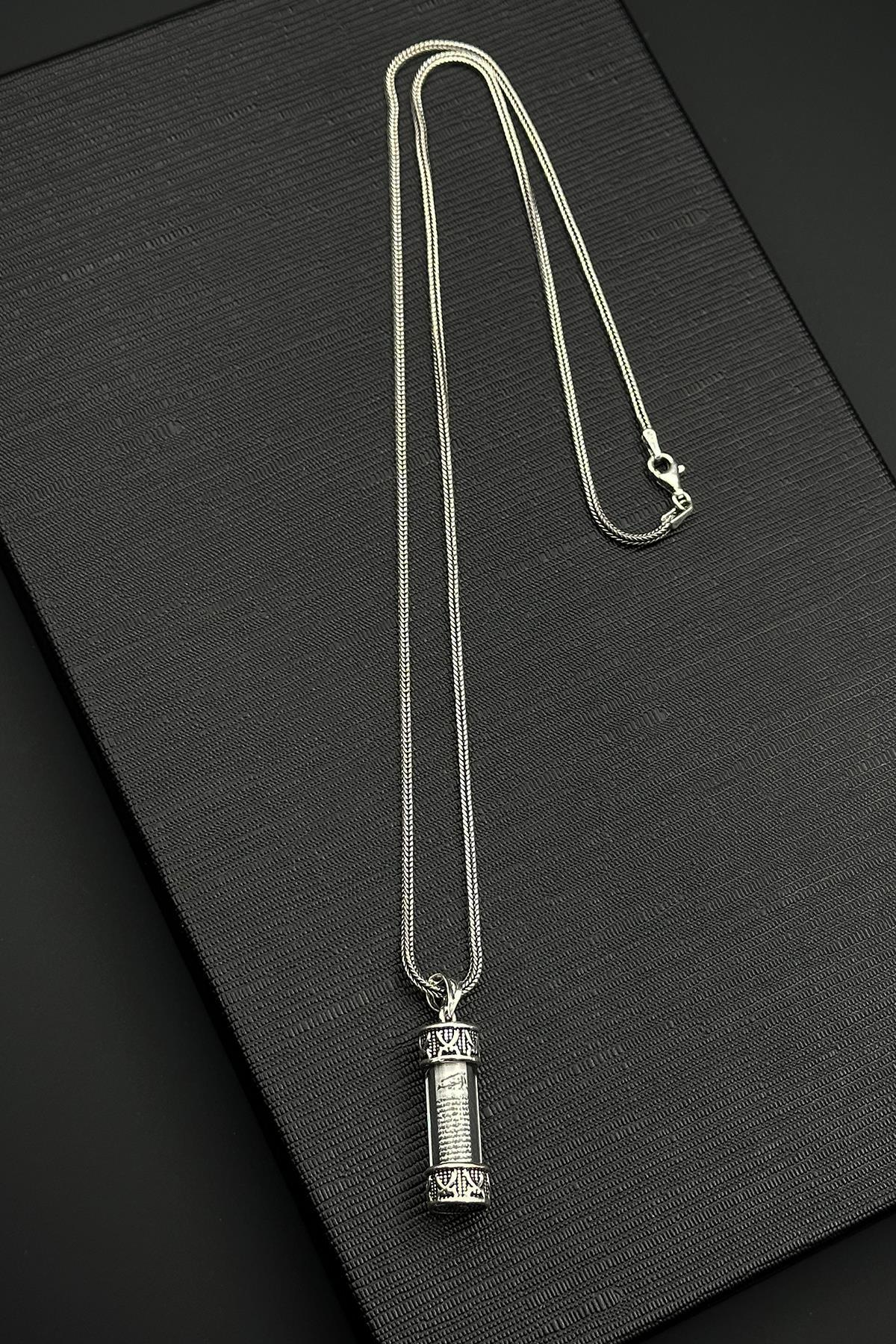 FRNCH 925 Ayar Gümüş Cevşen Gümüş Renk Erkek Kolye FRJ30906-1006-A