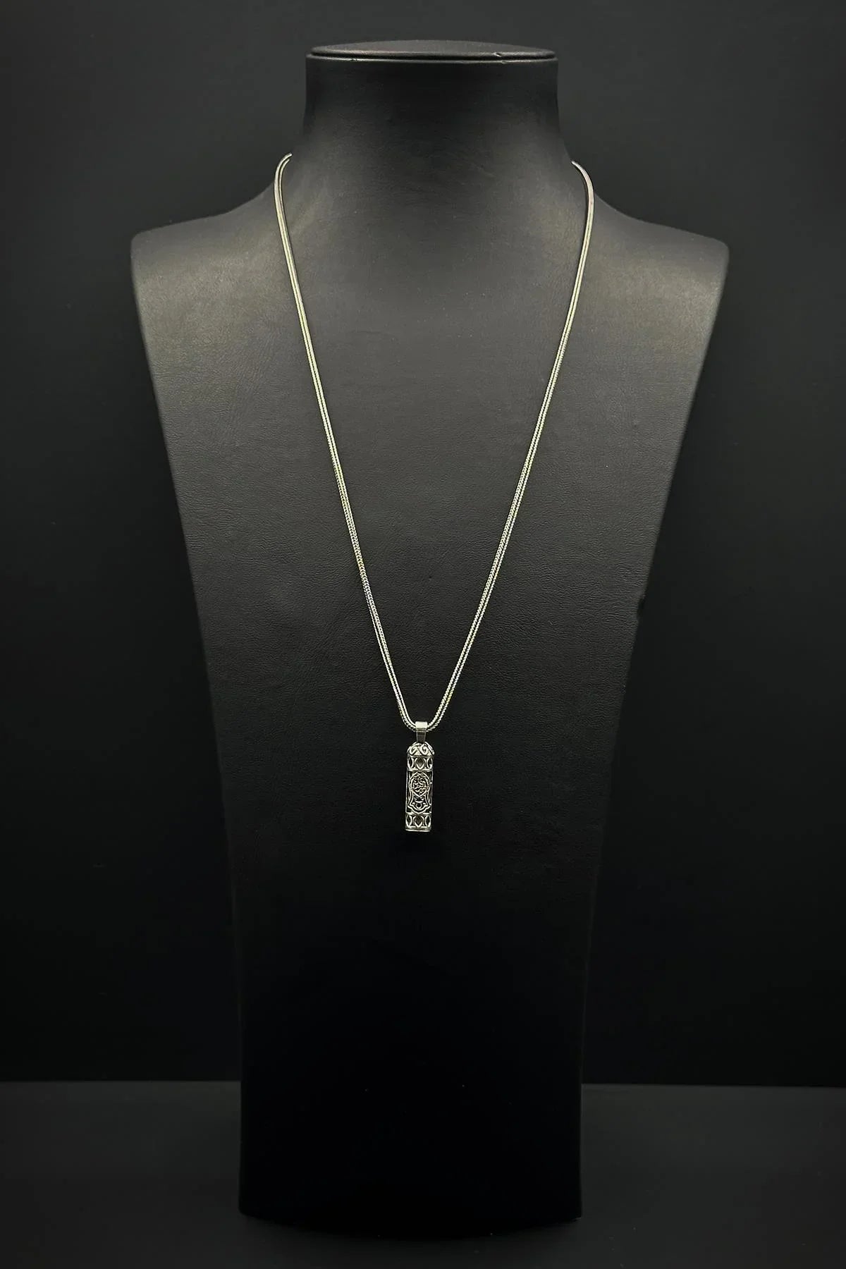 FRNCH 925 Ayar Gümüş Cevşen Gümüş Renk Erkek Kolye FRJ30909-1009-A