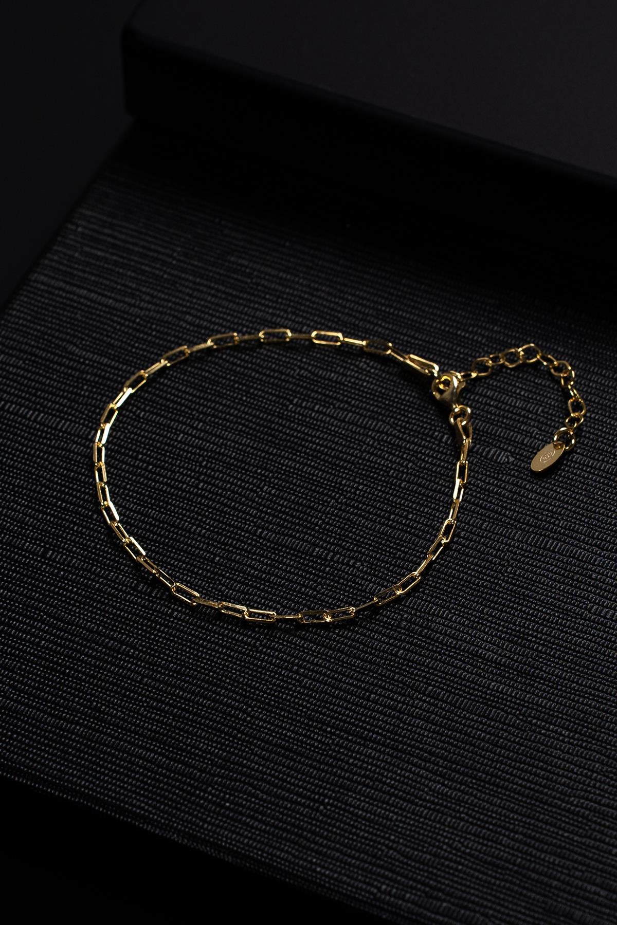 FRNCH 925 Ayar Gümüş İtalyan Model Altın Renk Erkek Bileklik FRJ12395-3395-G