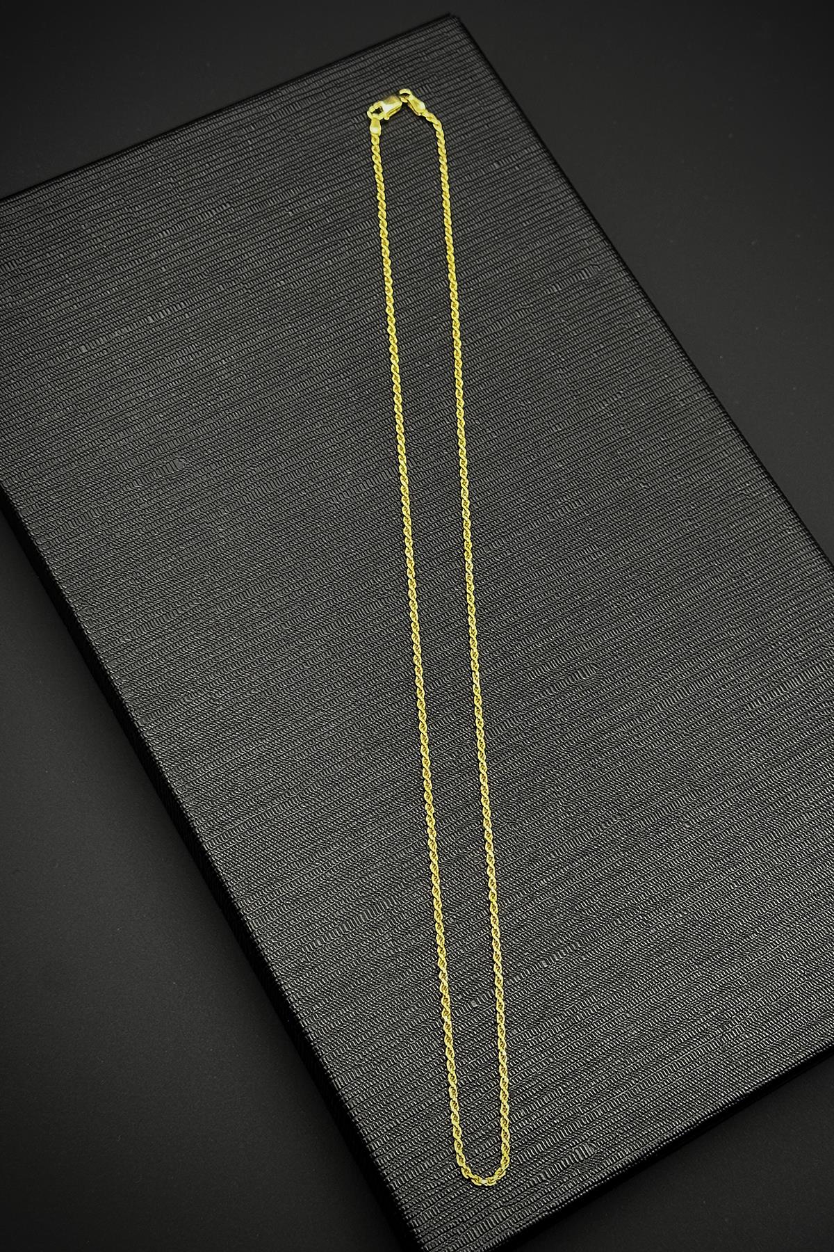 FRNCH 925 Ayar Gümüş İtalyan Model Altın Renk Erkek Kolye FRJ30764-864-G