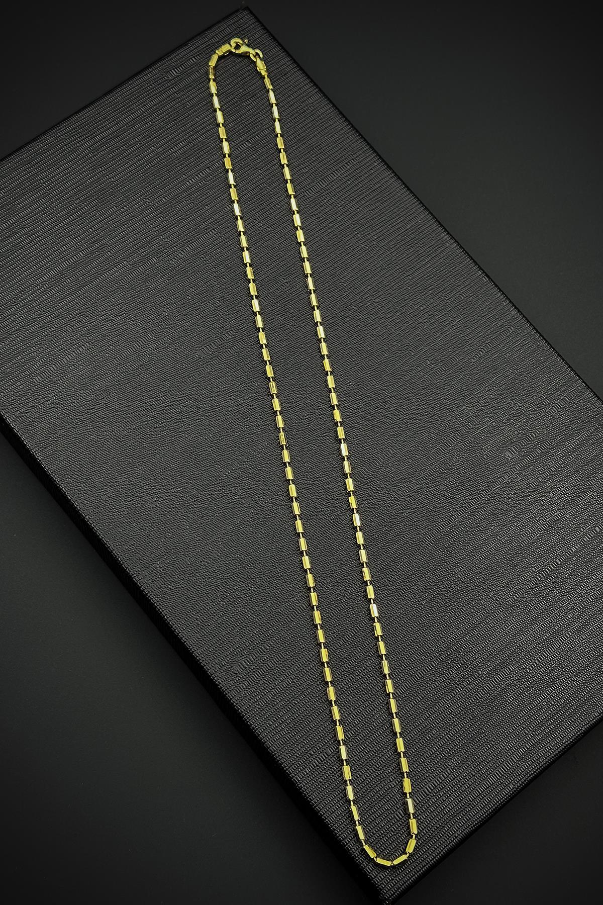 FRNCH 925 Ayar Gümüş İtalyan Model Altın Renk Erkek Kolye FRJ30920-1020-G