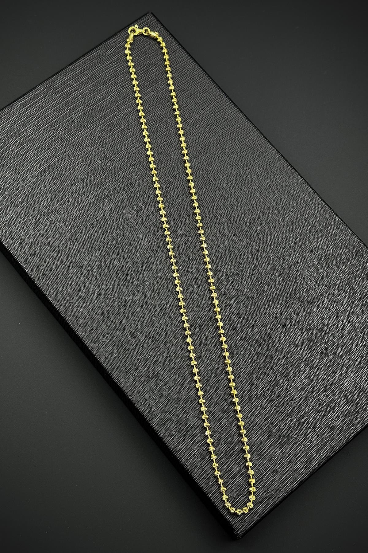 FRNCH 925 Ayar Gümüş İtalyan Model Altın Renk Erkek Kolye FRJ30921-1021-G