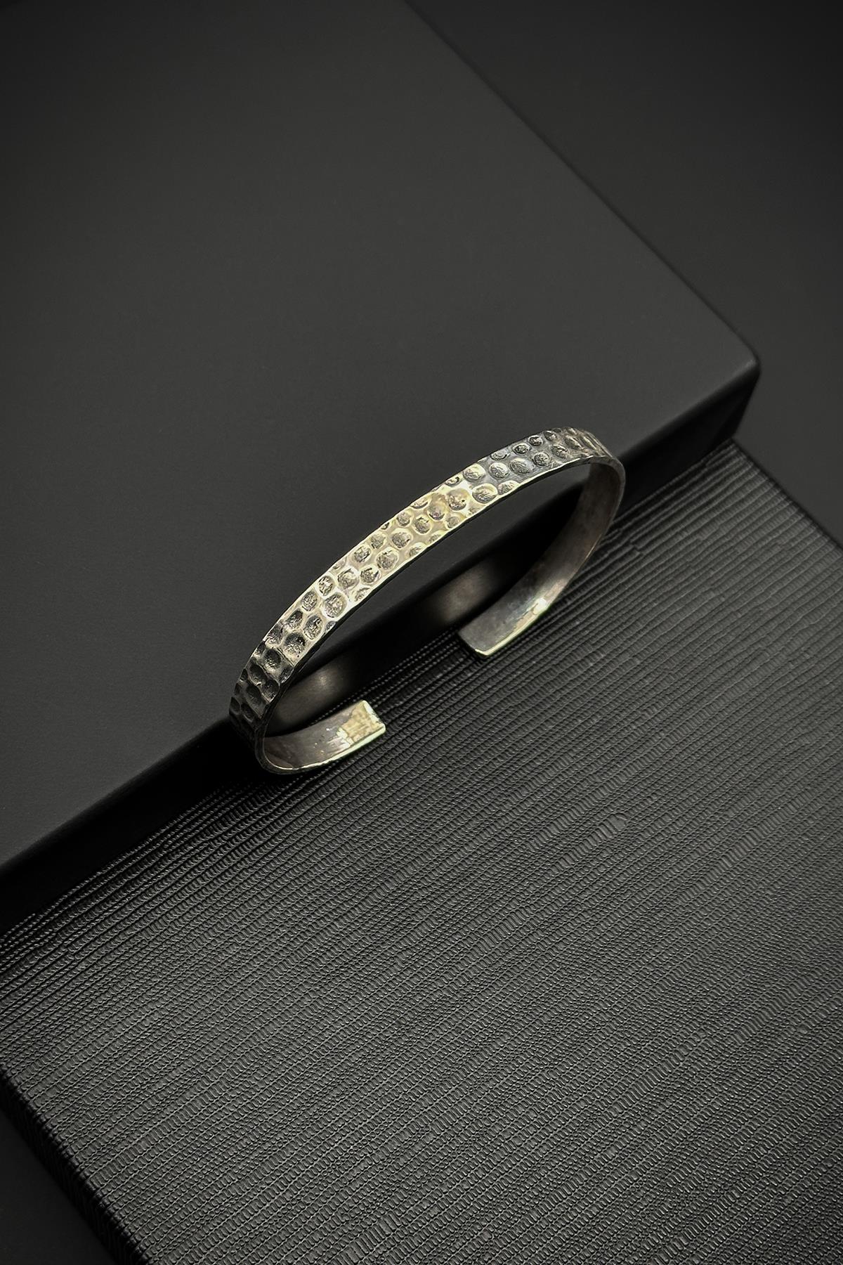 FRNCH 925 Ayar Gümüş İtalyan Model Gümüş Renk Erkek Bileklik FRJ12066-3066-A