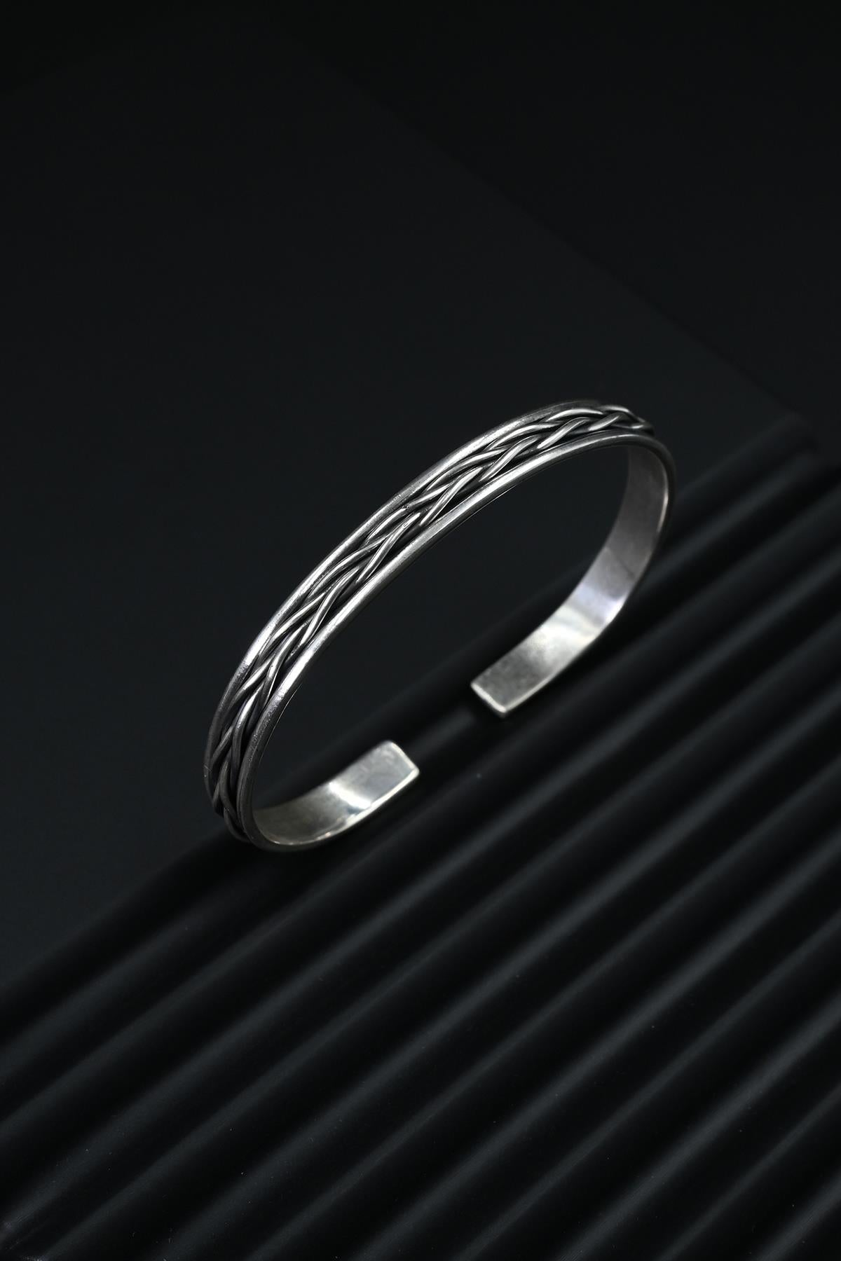 FRNCH 925 Ayar Gümüş İtalyan Model Gümüş Renk Erkek Bileklik FRJ12170-3170-A3