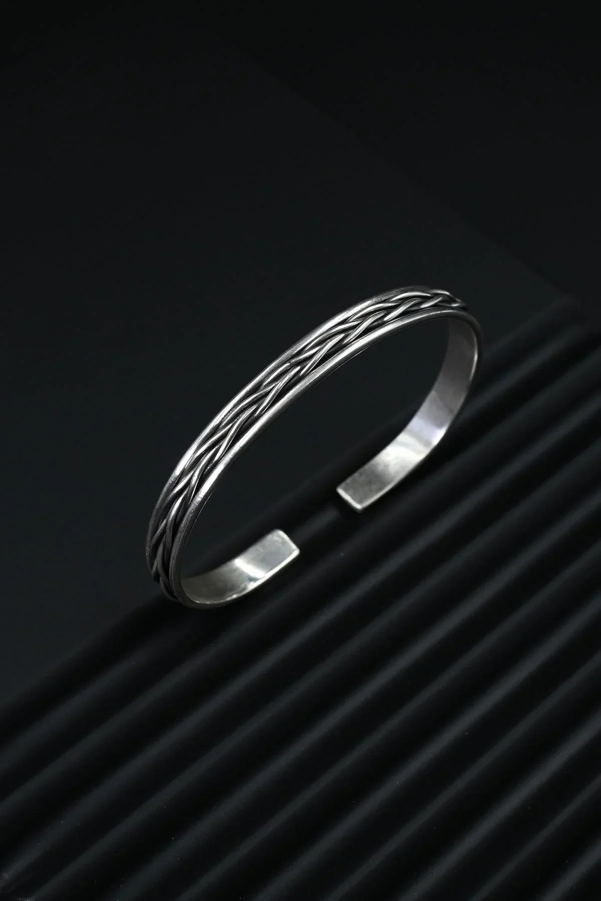 FRNCH 925 Ayar Gümüş İtalyan Model Gümüş Renk Erkek Bileklik FRJ12170-3170-A3