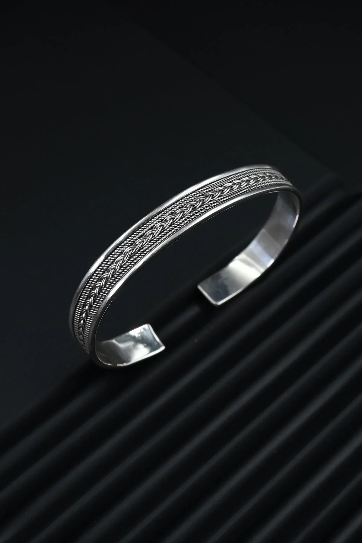 FRNCH 925 Ayar Gümüş İtalyan Model Gümüş Renk Erkek Bileklik FRJ12170-3170-A4