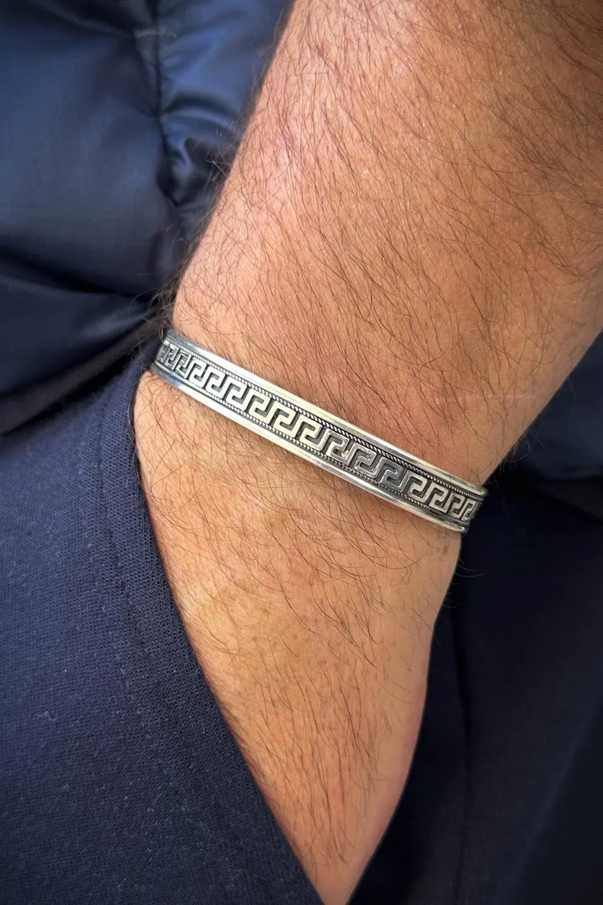 FRNCH 925 Ayar Gümüş İtalyan Model Gümüş Renk Erkek Bileklik FRJ12170-3170-A5