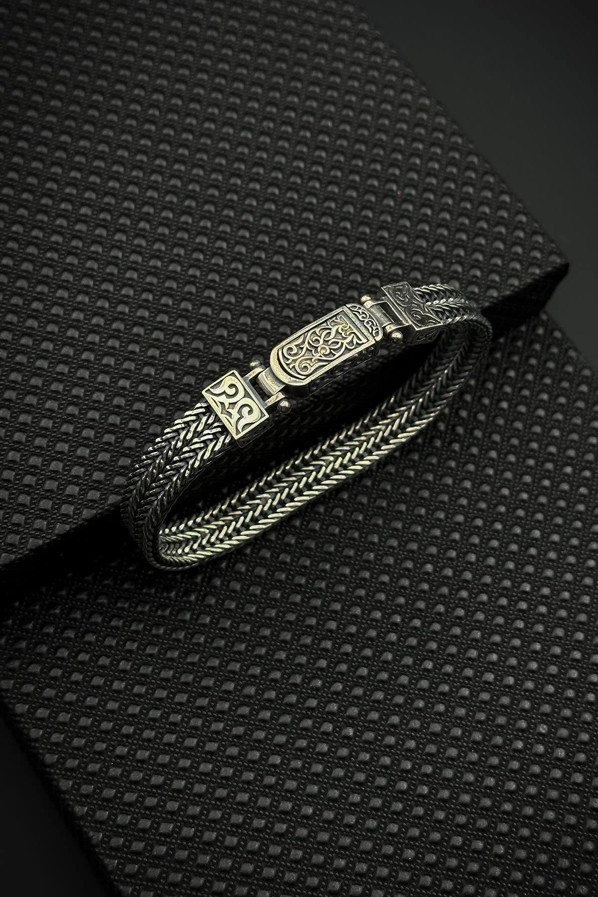 FRNCH 925 Ayar Gümüş italyan Model Gümüş Renk Erkek Bileklik FRJ12559-3559-A