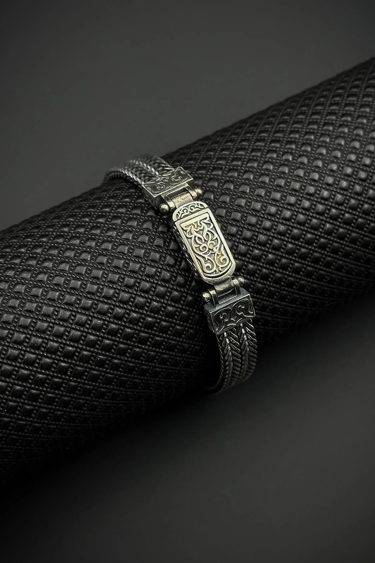 FRNCH 925 Ayar Gümüş italyan Model Gümüş Renk Erkek Bileklik FRJ12559-3559-A