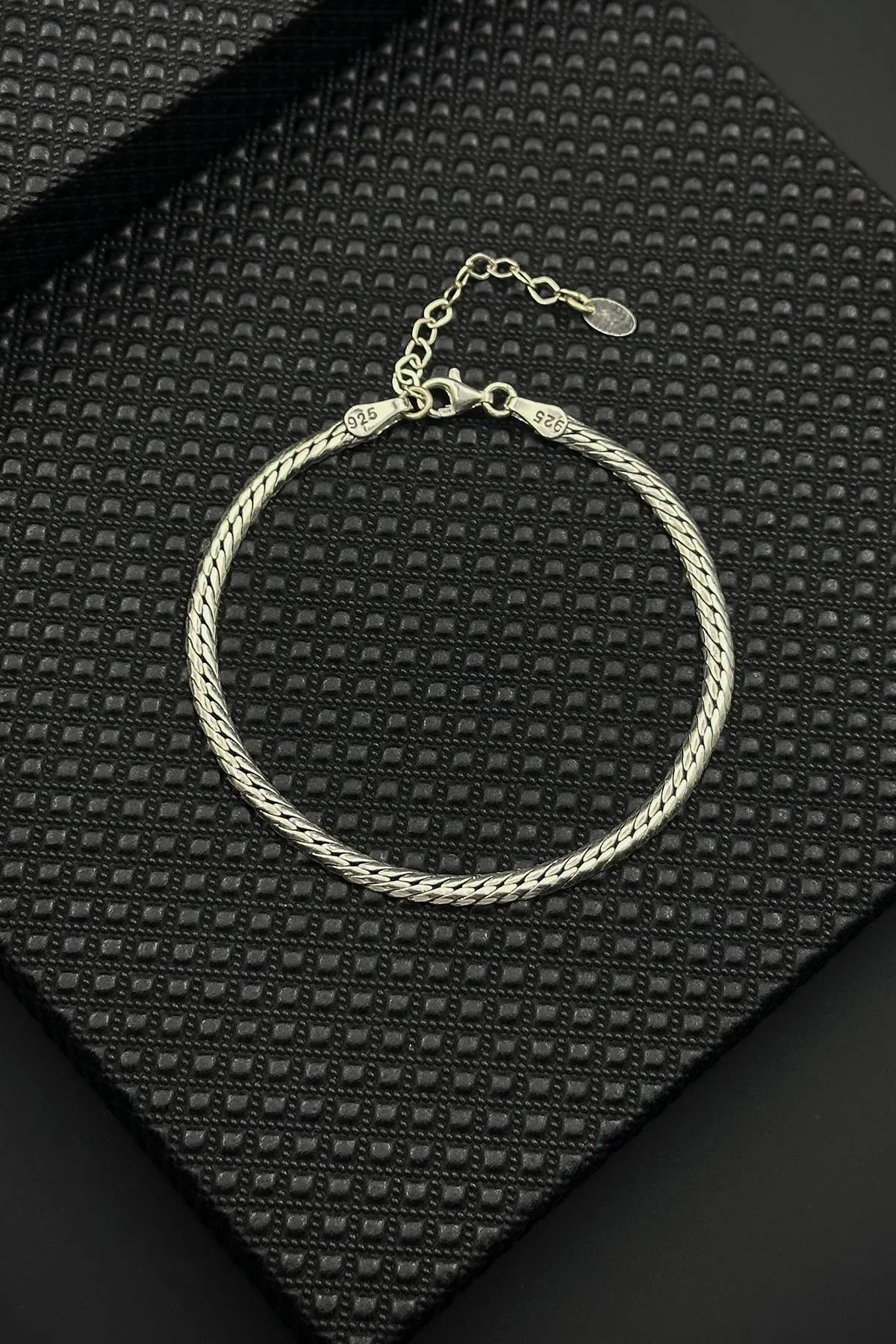 FRNCH 925 Ayar Gümüş italyan Model Gümüş Renk Erkek Bileklik FRJ12630-3630-A