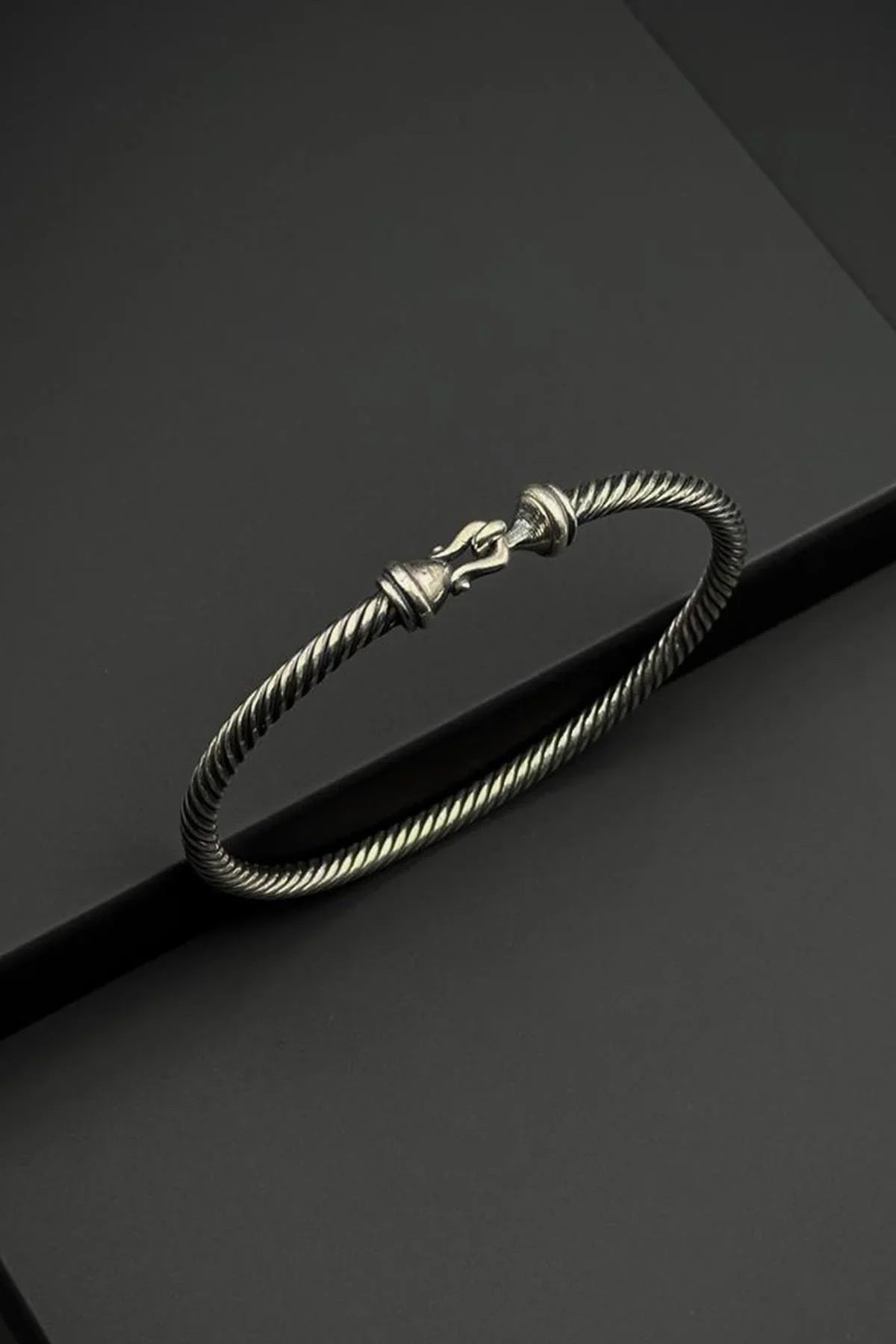 FRNCH 925 Ayar Gümüş İtalyan Model Gümüş Renk Erkek Bileklik FRJ12749-3749-A