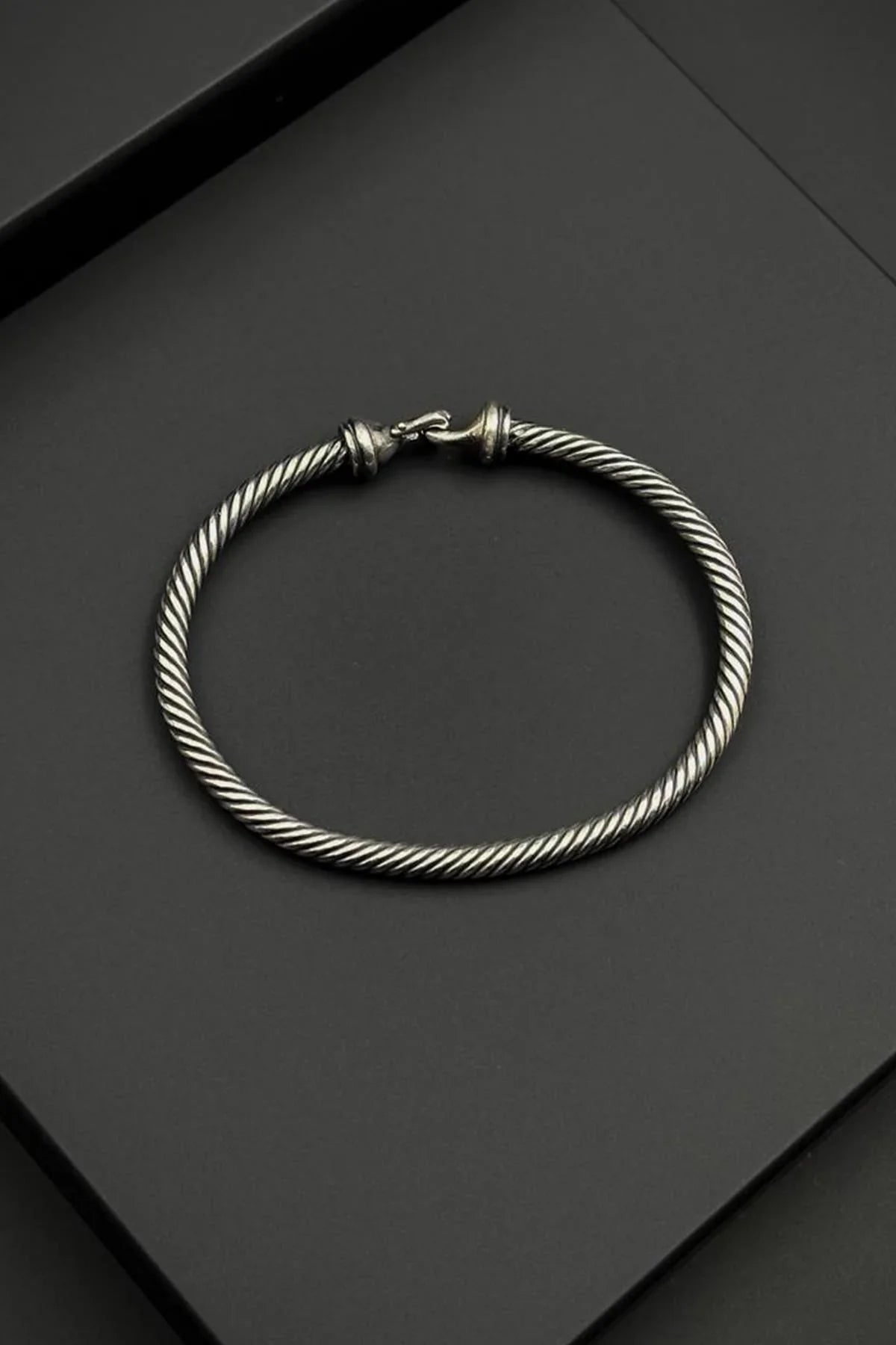 FRNCH 925 Ayar Gümüş İtalyan Model Gümüş Renk Erkek Bileklik FRJ12749-3749-A