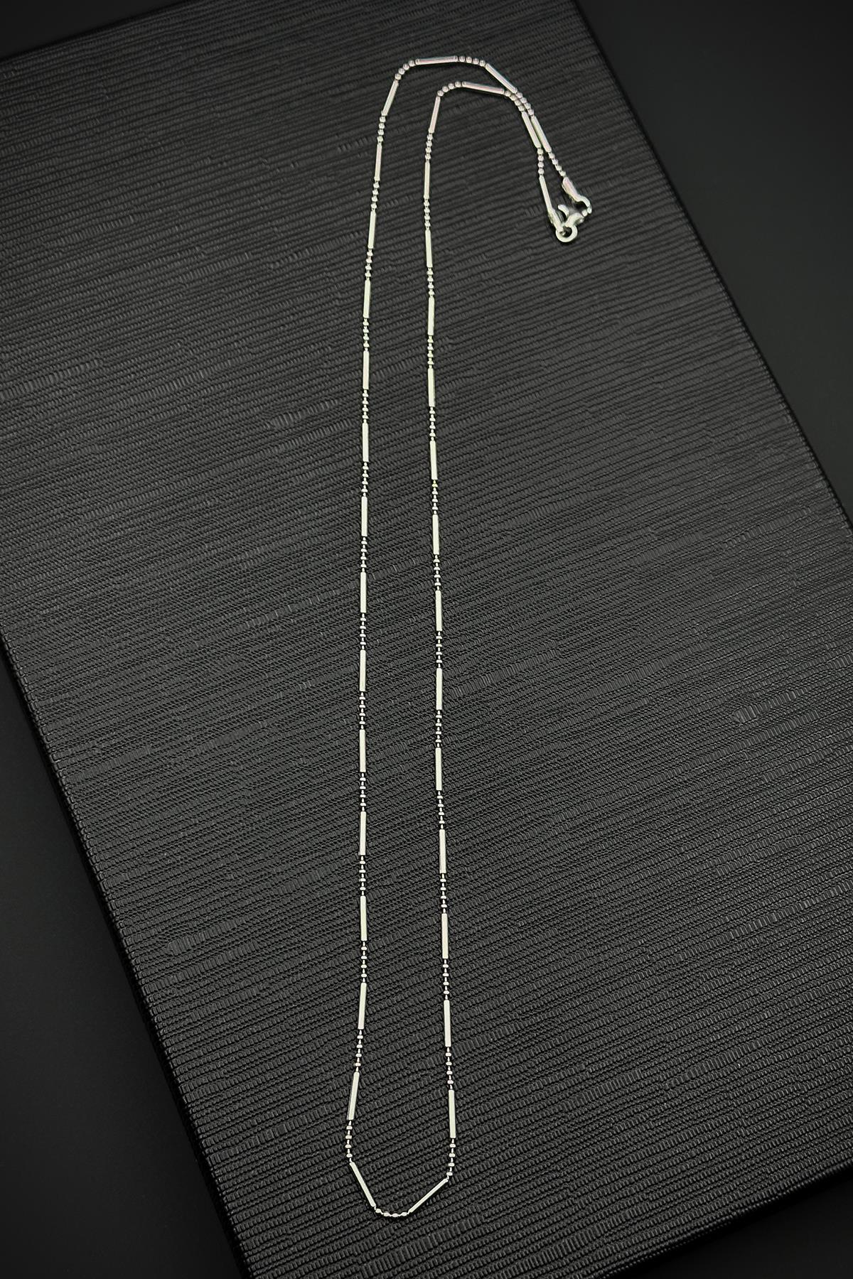 FRNCH 925 Ayar Gümüş İtalyan Model Gümüş Renk Erkek Bileklik/Kolye Set FRJ12524-3524-A