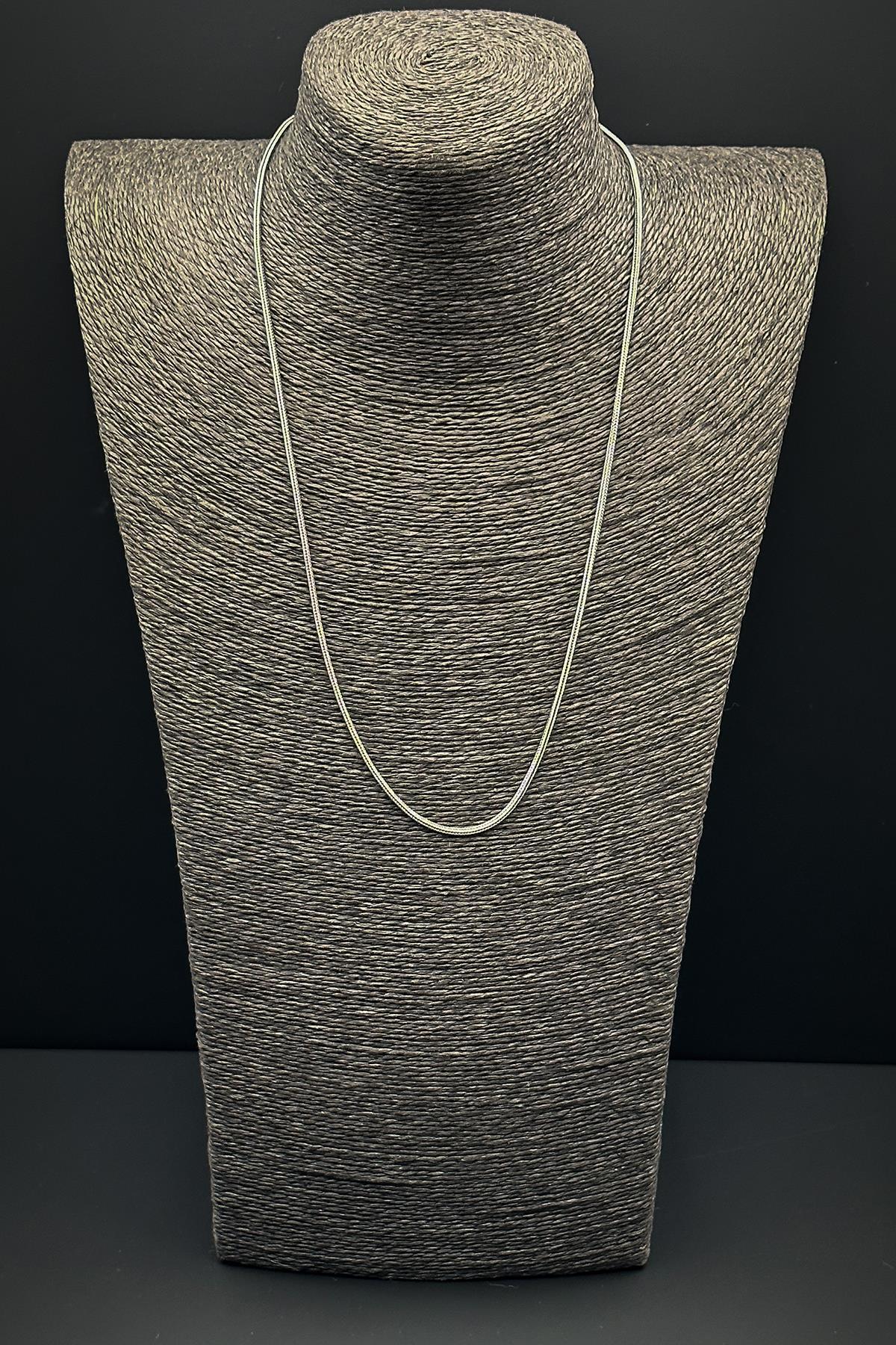 FRNCH 925 Ayar Gümüş İtalyan Model Gümüş Renk Erkek Kolye FRJ30665-765-A