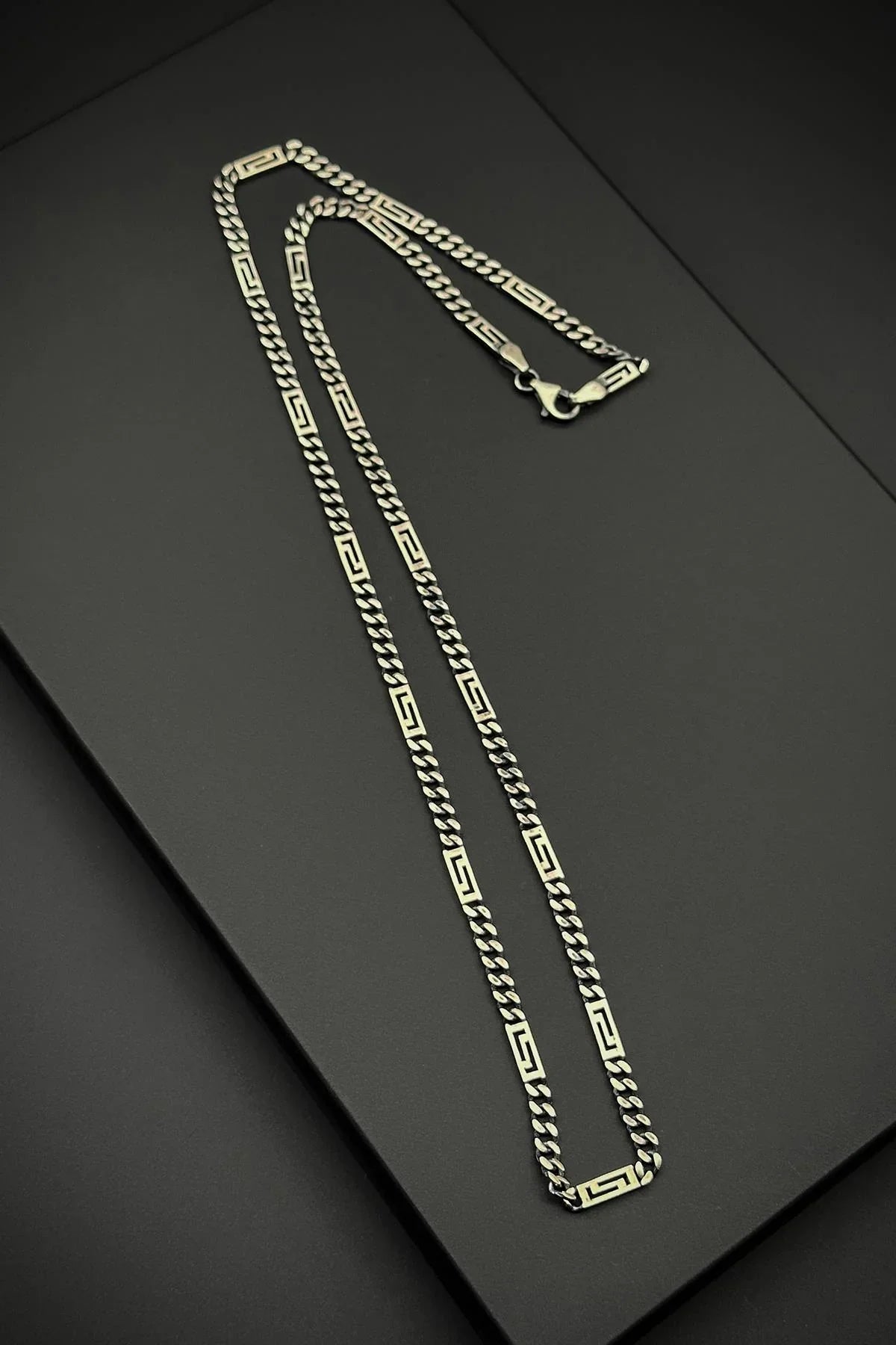 FRNCH 925 Ayar Gümüş İtalyan Model Gümüş Renk Erkek Kolye FRJ30701-801-A