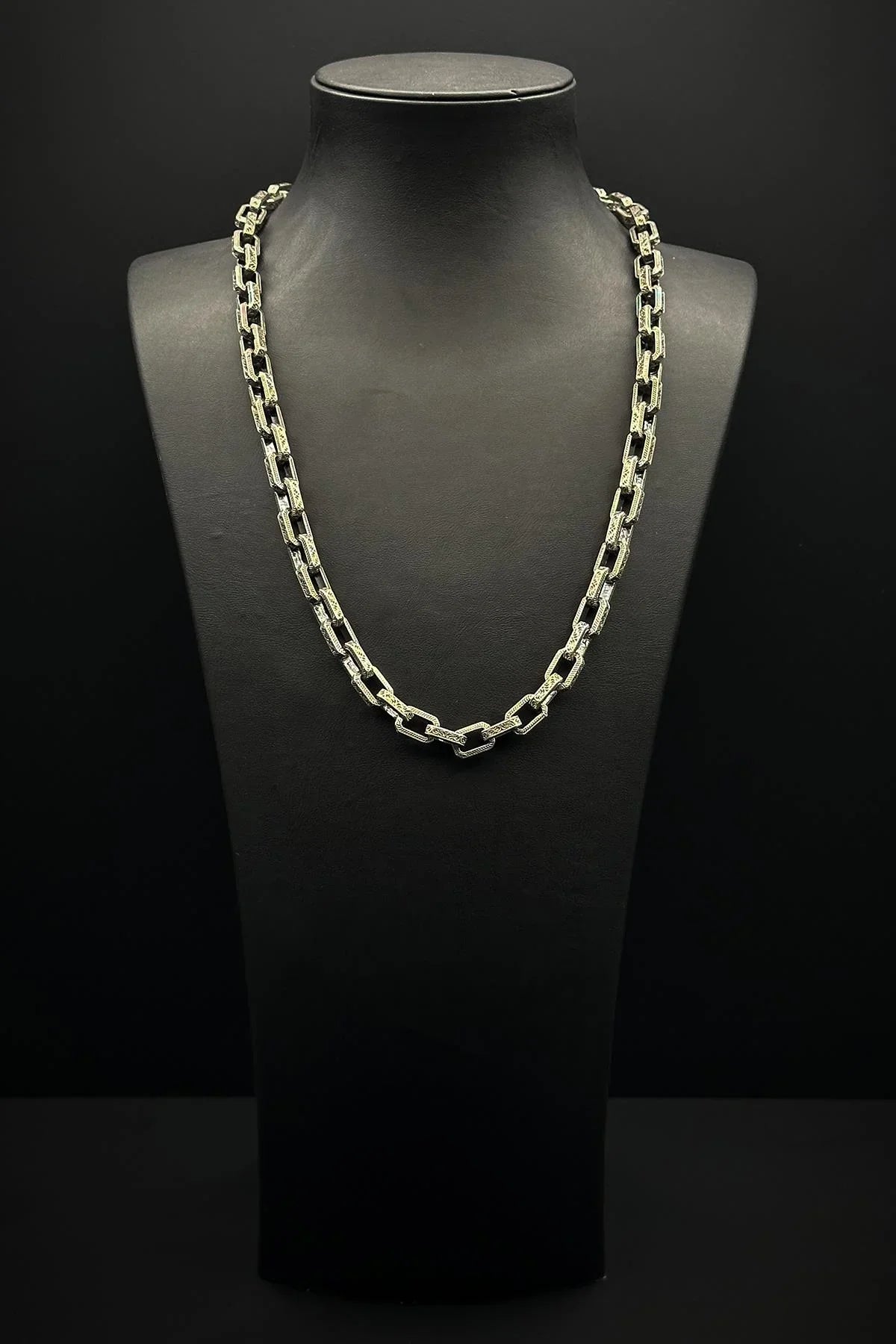 FRNCH 925 Ayar Gümüş İtalyan Model Gümüş Renk Erkek Kolye FRJ30720-820-A