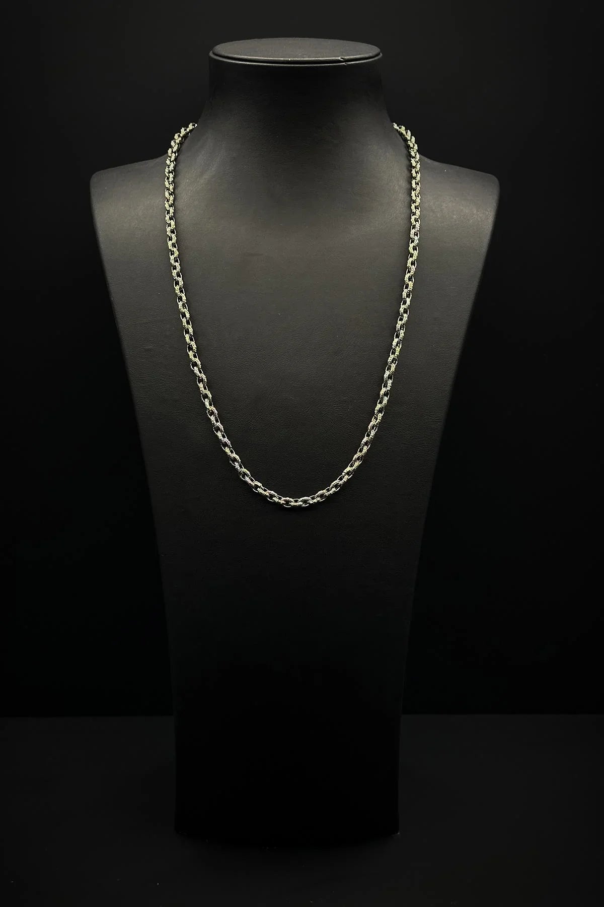 FRNCH 925 Ayar Gümüş İtalyan Model Gümüş Renk Erkek Kolye FRJ30724-824-A