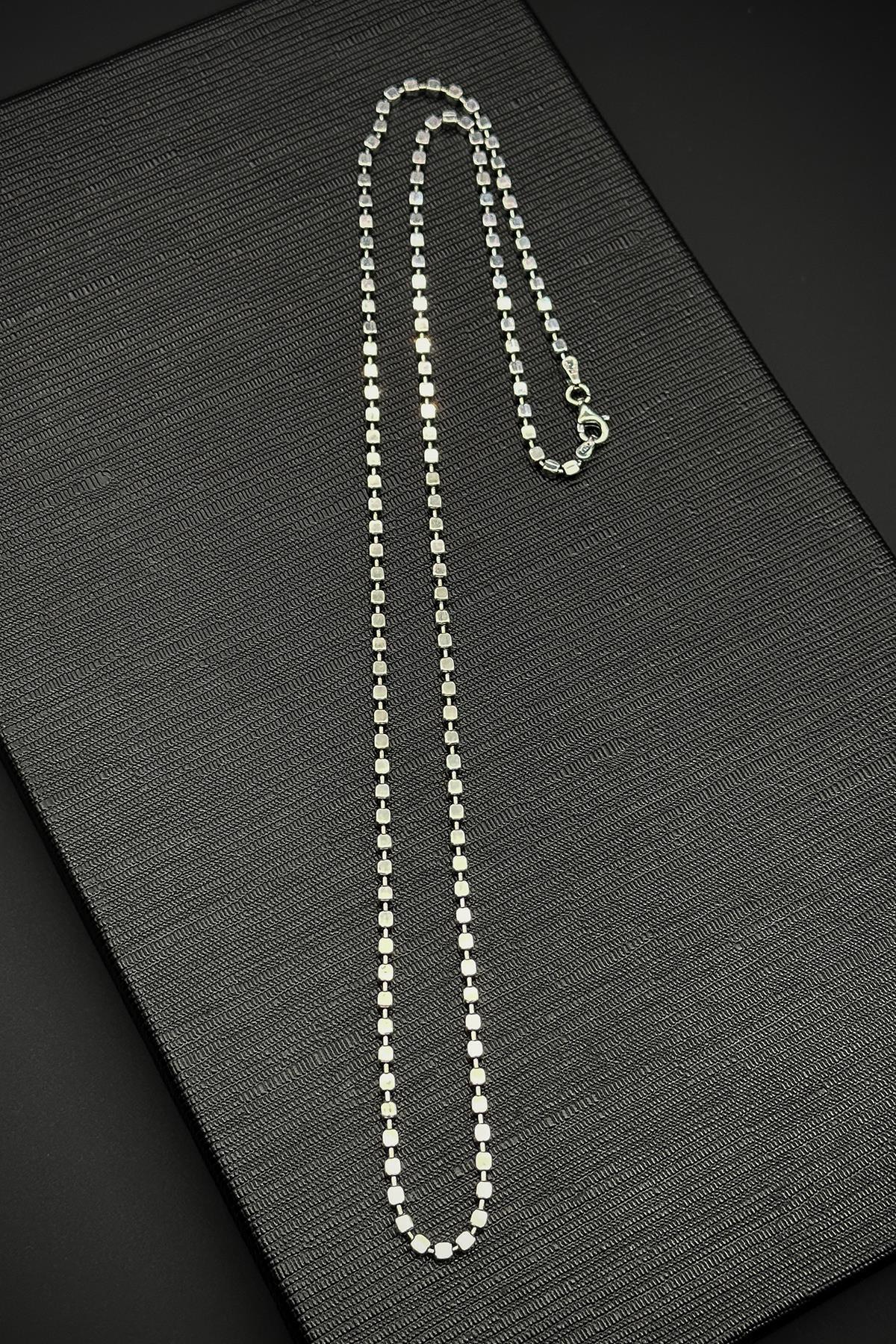 FRNCH 925 Ayar Gümüş İtalyan Model Gümüş Renk Erkek Kolye FRJ30737-837-A2