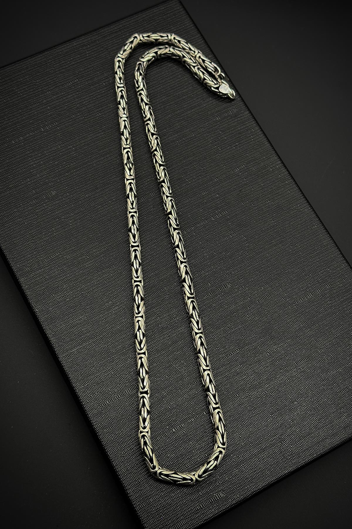 FRNCH 925 Ayar Gümüş İtalyan Model Gümüş Renk Erkek Kolye FRJ30739-839-A