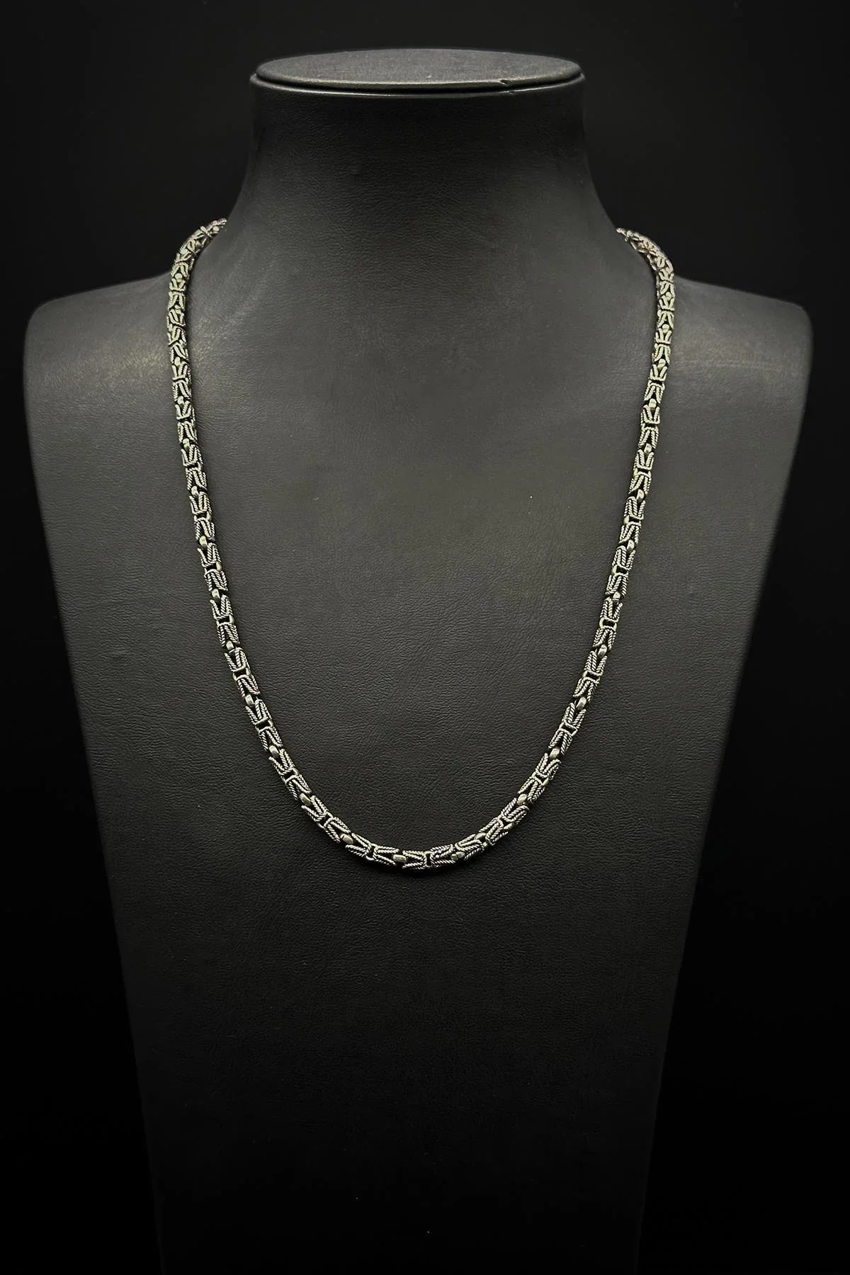 FRNCH 925 Ayar Gümüş İtalyan Model Gümüş Renk Erkek Kolye FRJ30740-840-A