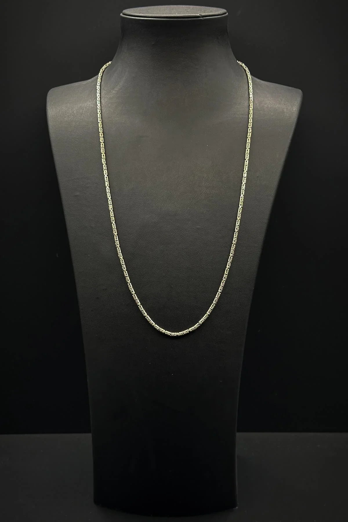 FRNCH 925 Ayar Gümüş İtalyan Model Gümüş Renk Erkek Kolye FRJ30741-841-A